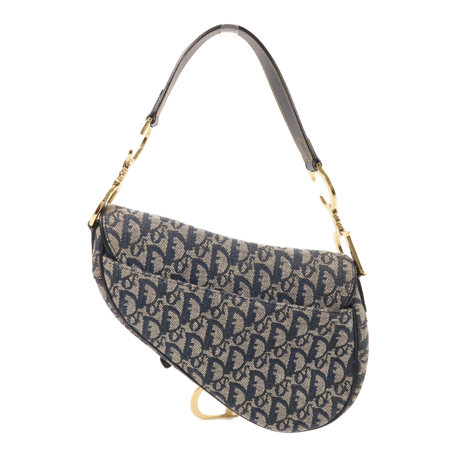 Dior 帆布Vintage Saddle金扣肩背袋