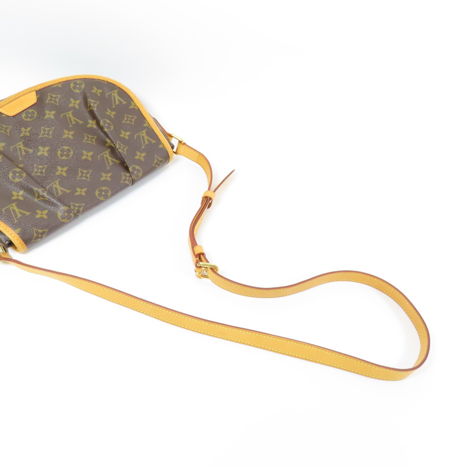 LOUIS VUITTON Monogram Menilmontant金扣肩背袋棕色