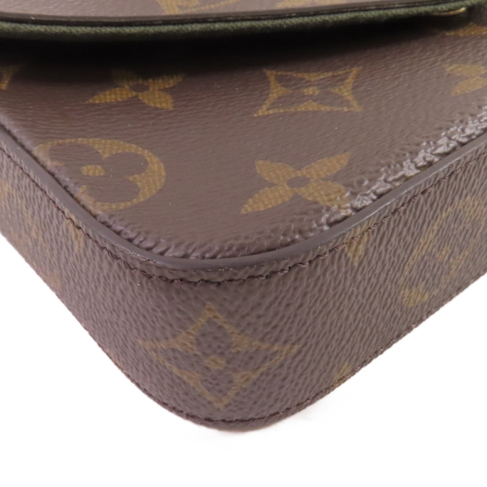 LOUIS VUITTON Monogram Pochette Felicie Pouch Shoulder Bag金扣肩背袋啡色