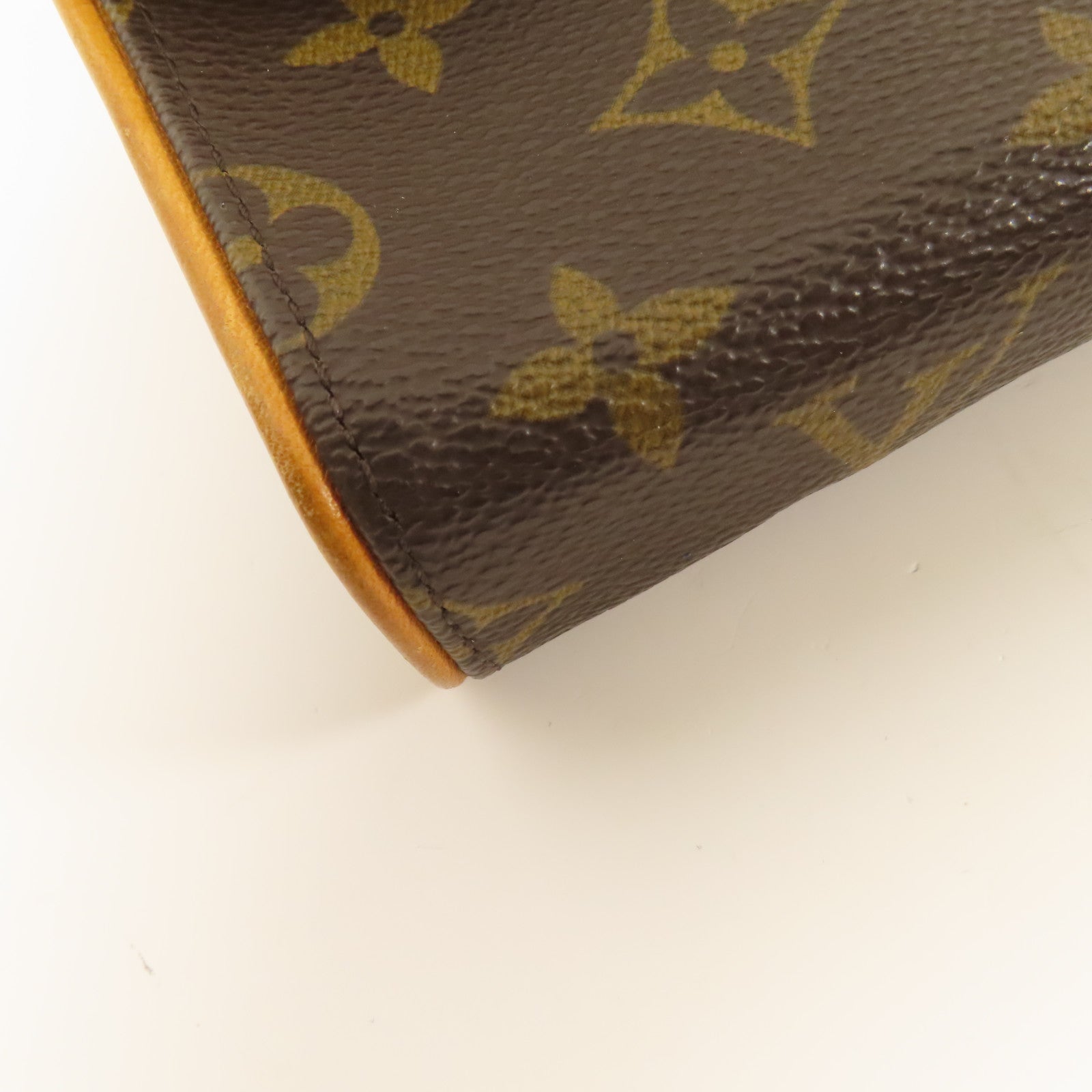 LOUIS VUITTON Monogram Pochette Florentine金扣腰包棕色