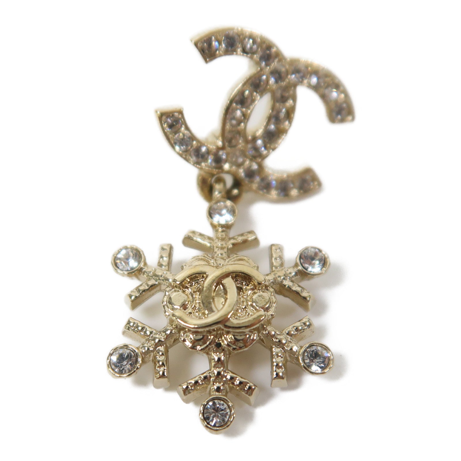 CHANEL 金屬Earrings耳環金色