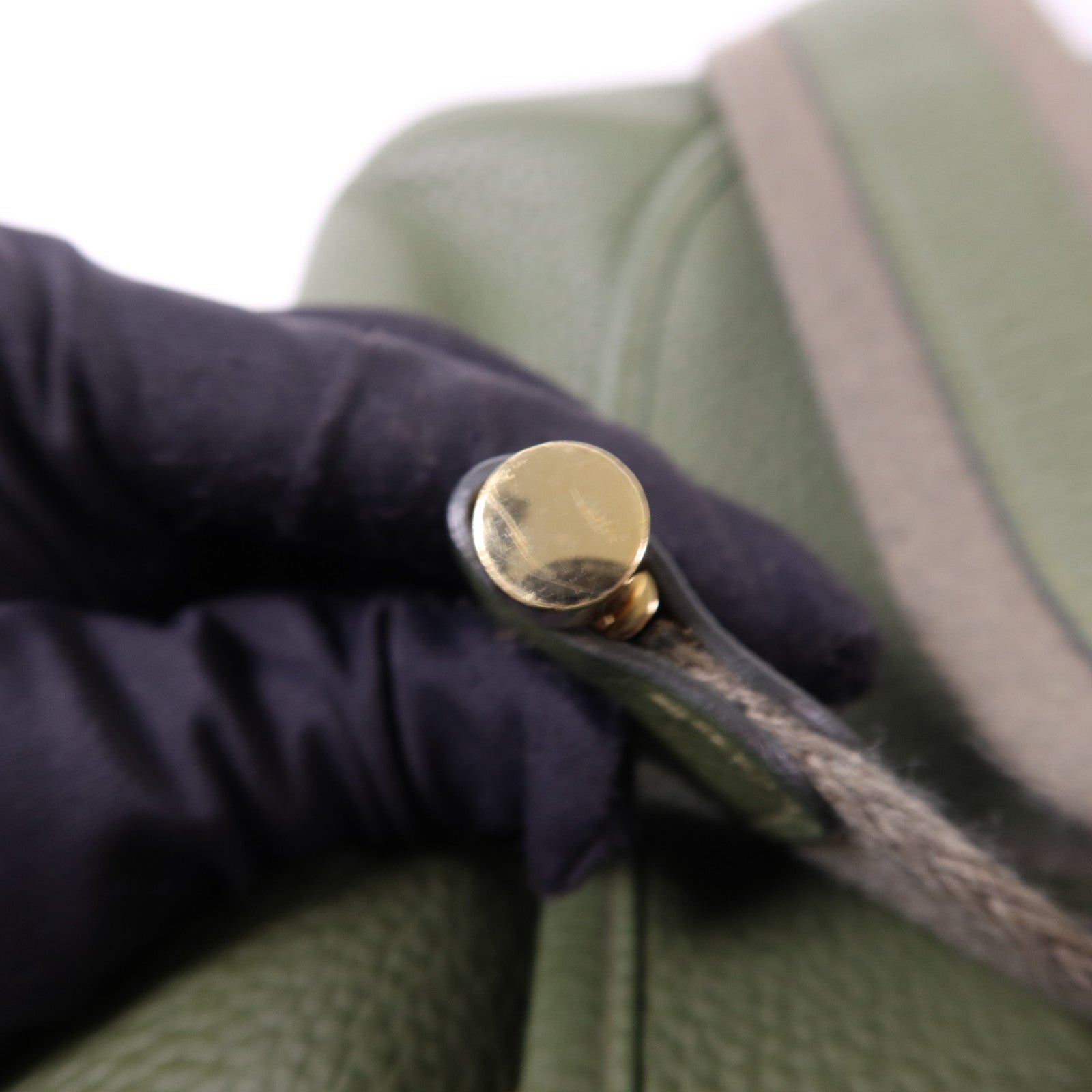 HERMES Clemence皮革Bourlingue金扣肩背袋