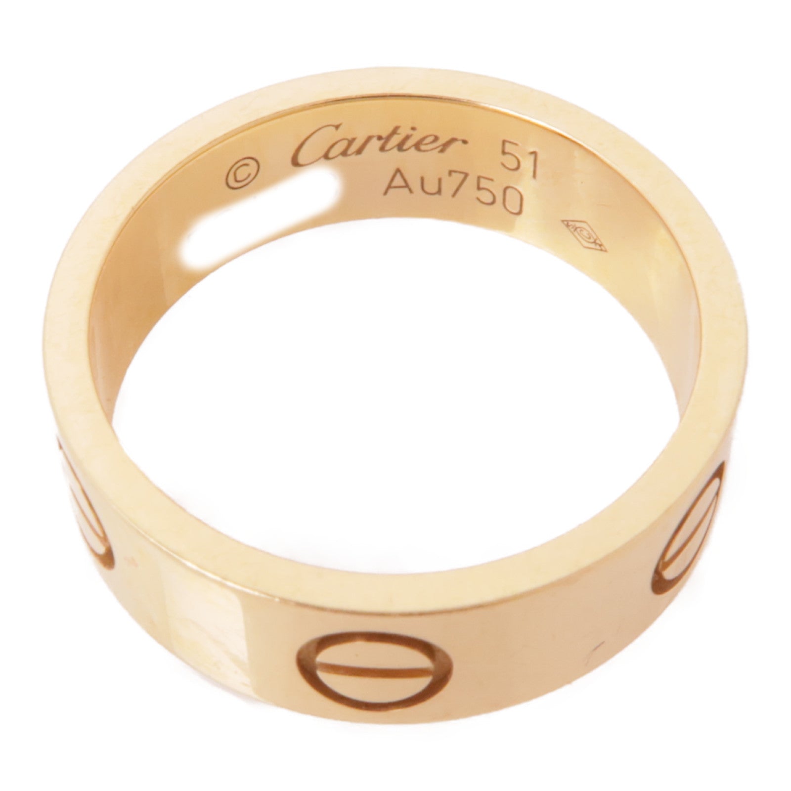 CARTIER 18K玫瑰金Love Ring戒指Cartier#51/US#5.5