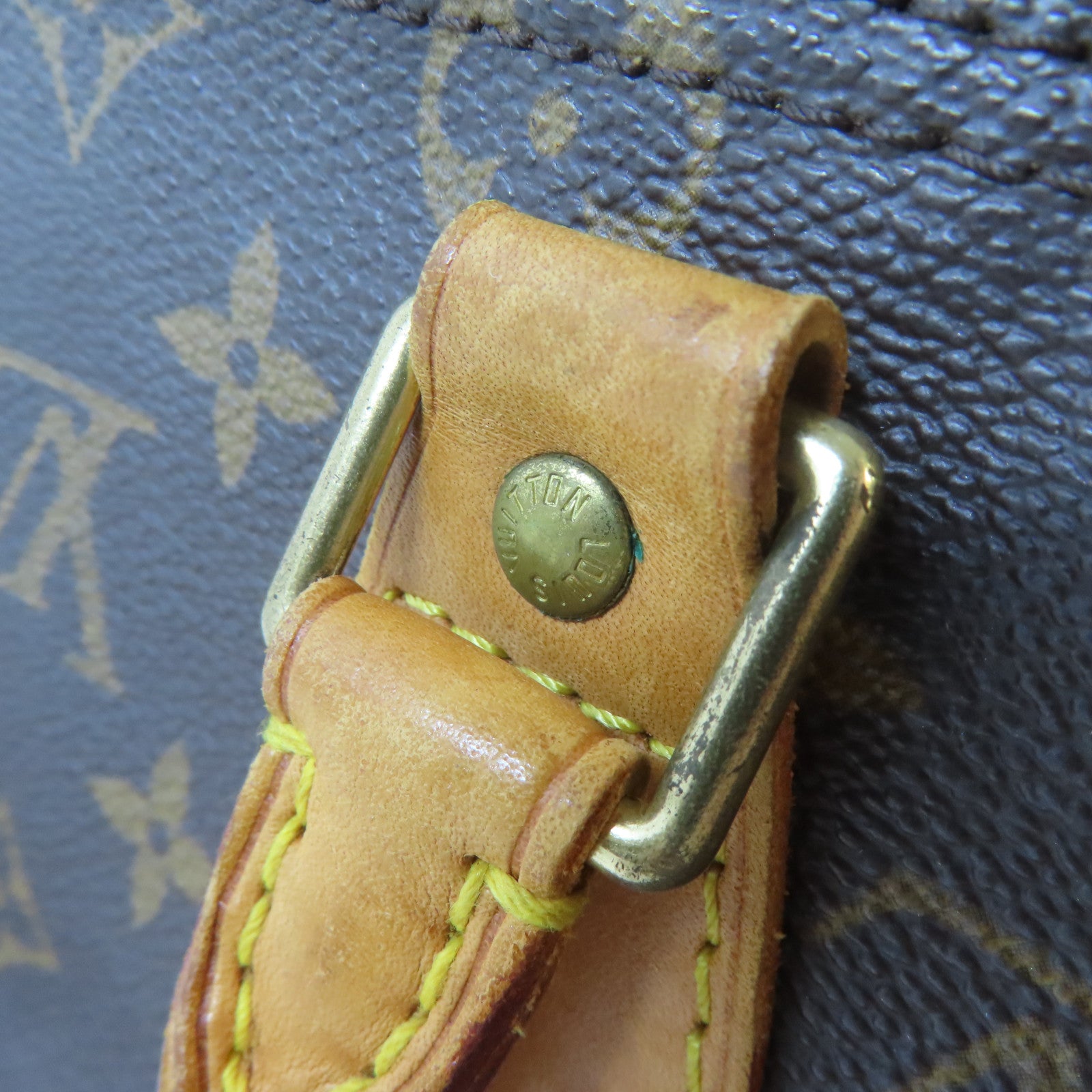 LOUIS VUITTON Monogram Speedy 25金扣手挽袋啡色
