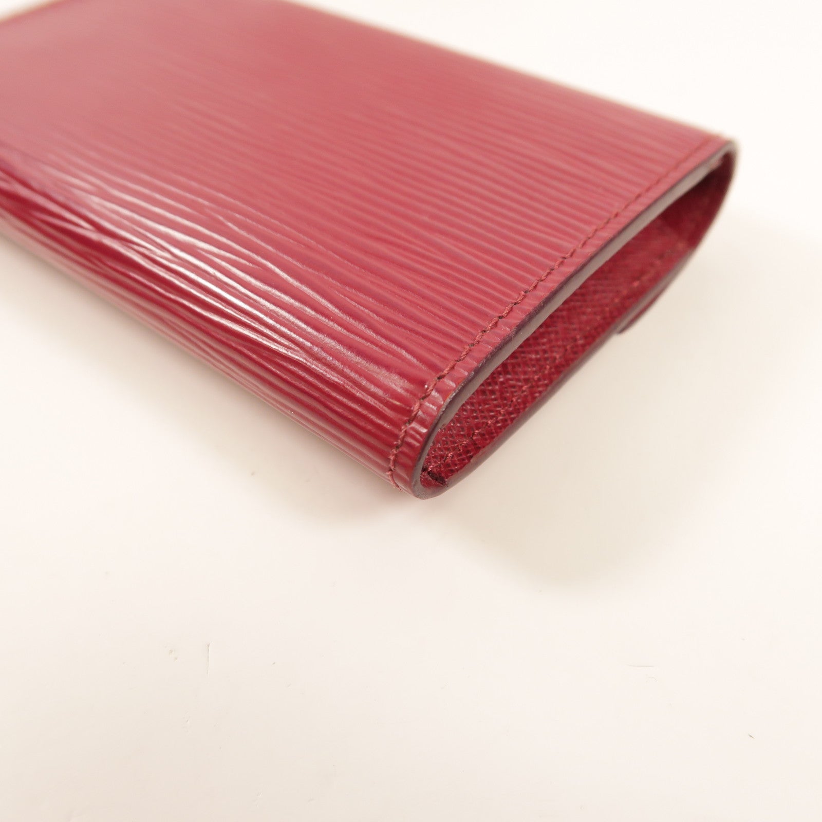 LOUIS VUITTON Epi Key Pouch銀扣鎖匙包