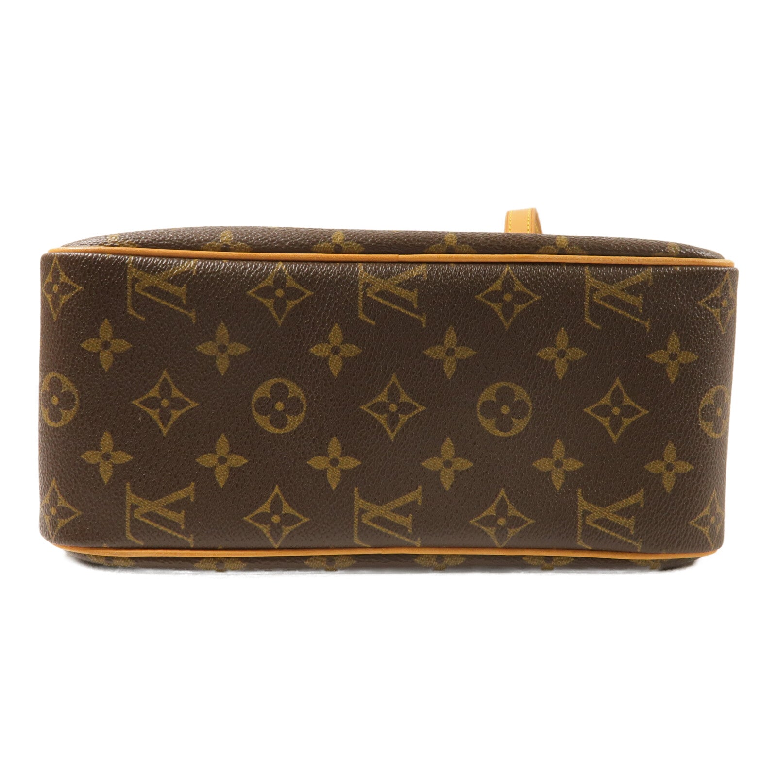 LOUIS VUITTON Monogram Cite GM金扣肩背袋棕色
