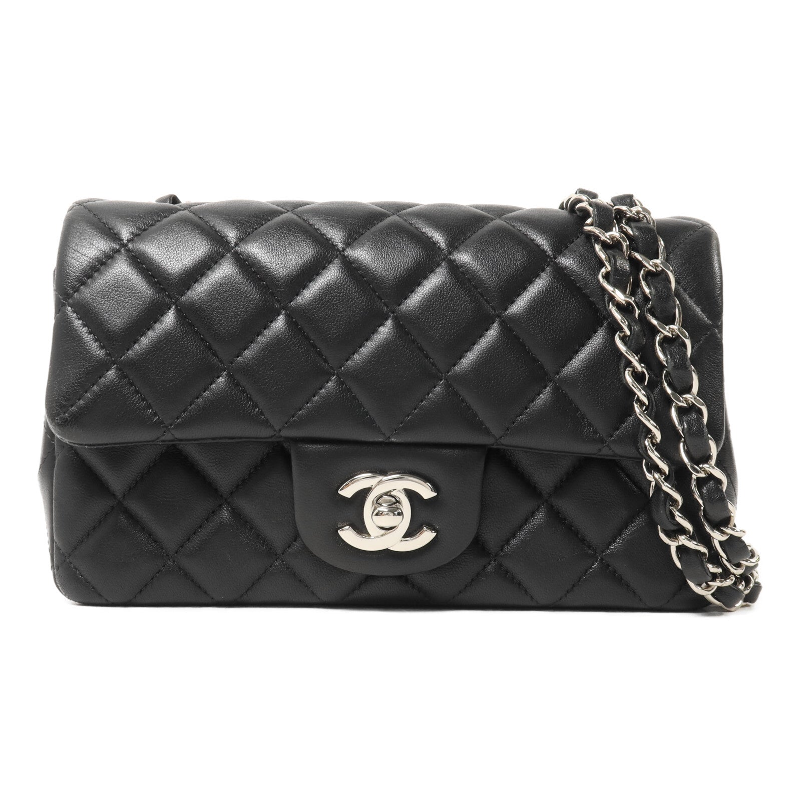 CHANEL 羊皮皮革Classic 20 Mini鏈帶肩背袋