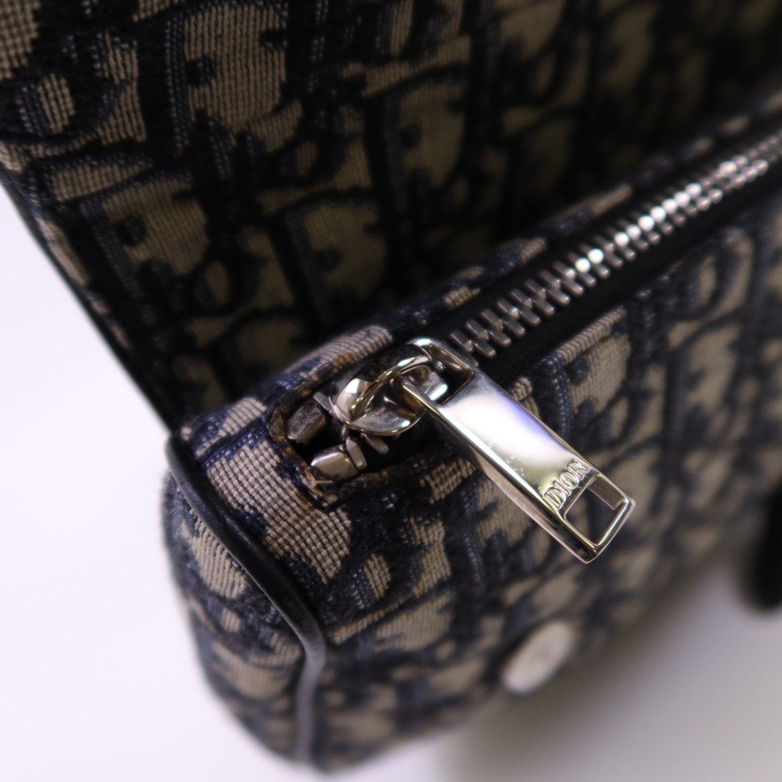 Dior 【激減優惠】Obriqur帆布Saddle Oblique銀扣肩背袋