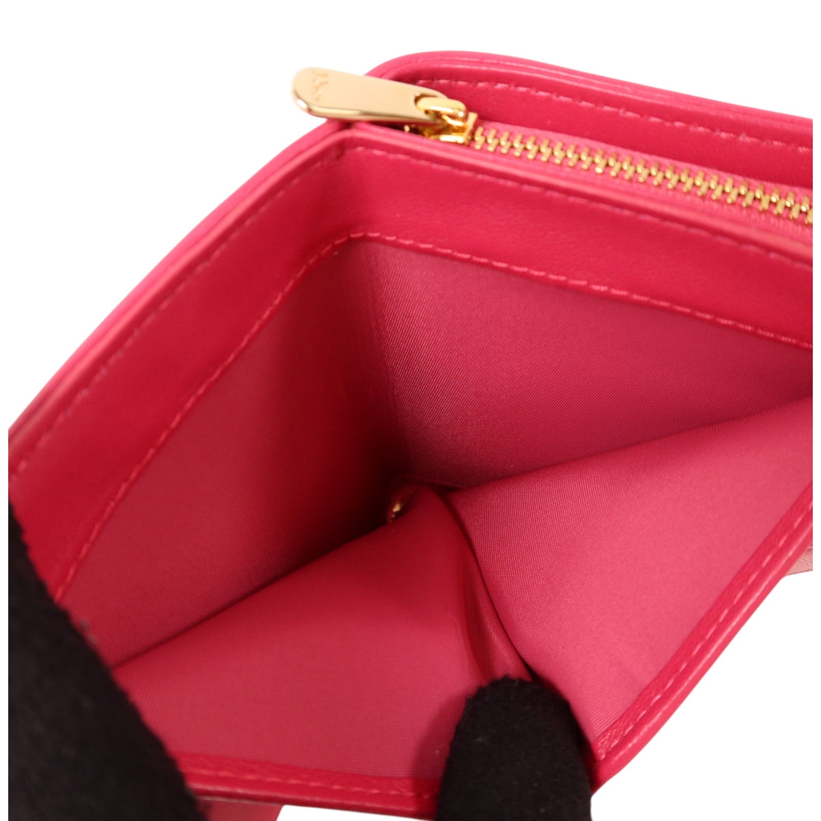 Dior 羊皮皮革Lady Dior Wallet金扣錢包