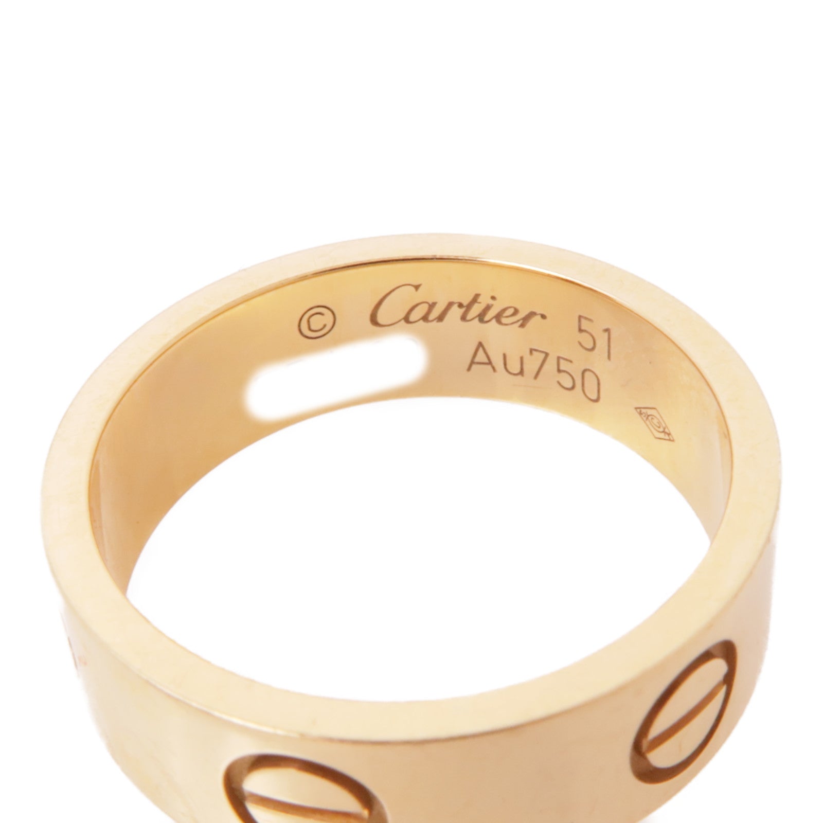 CARTIER 18K玫瑰金Love Ring戒指Cartier#51/US#5.5