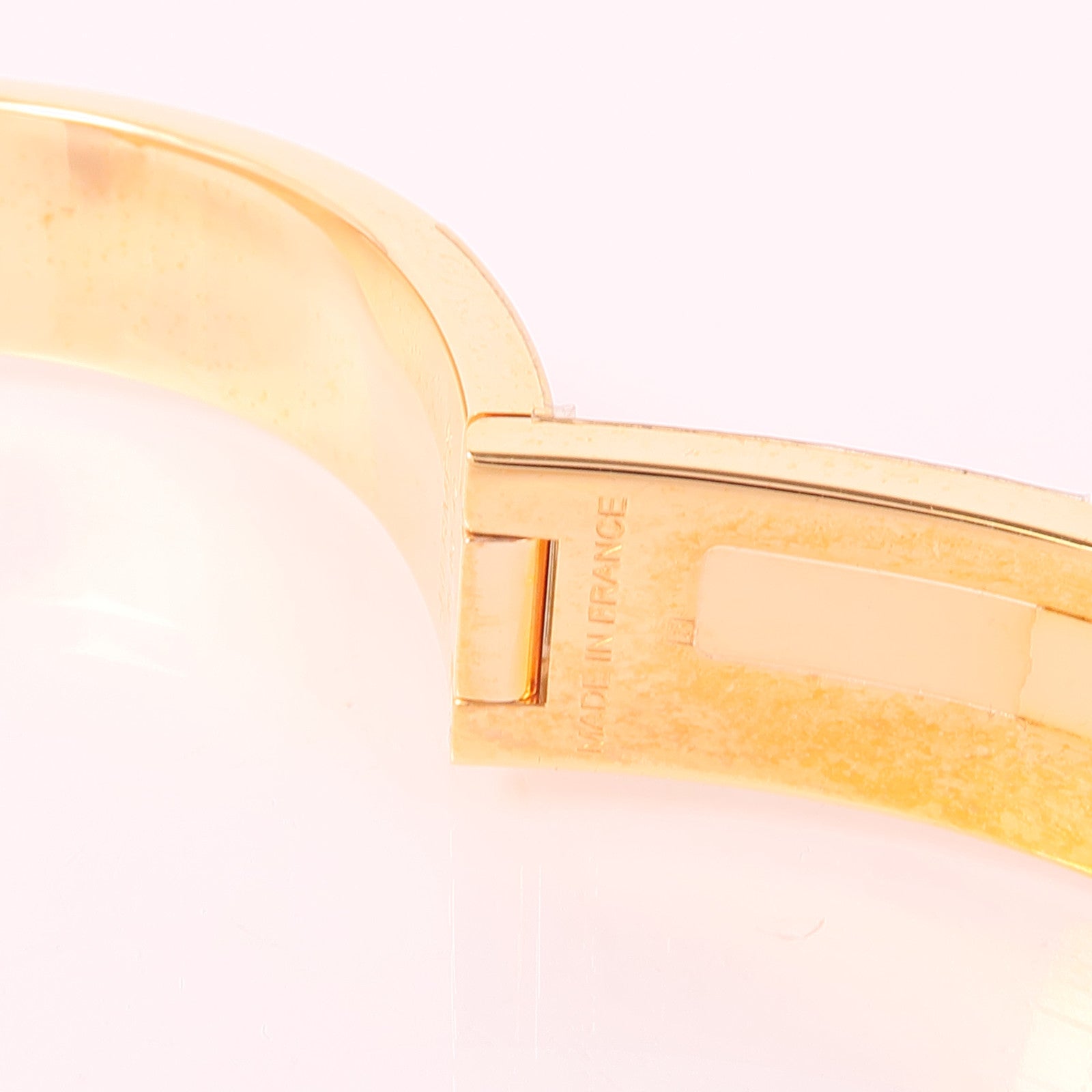 HERMES 琺瑯/金屬Clic H Bracelet手鐲Vert Criquet