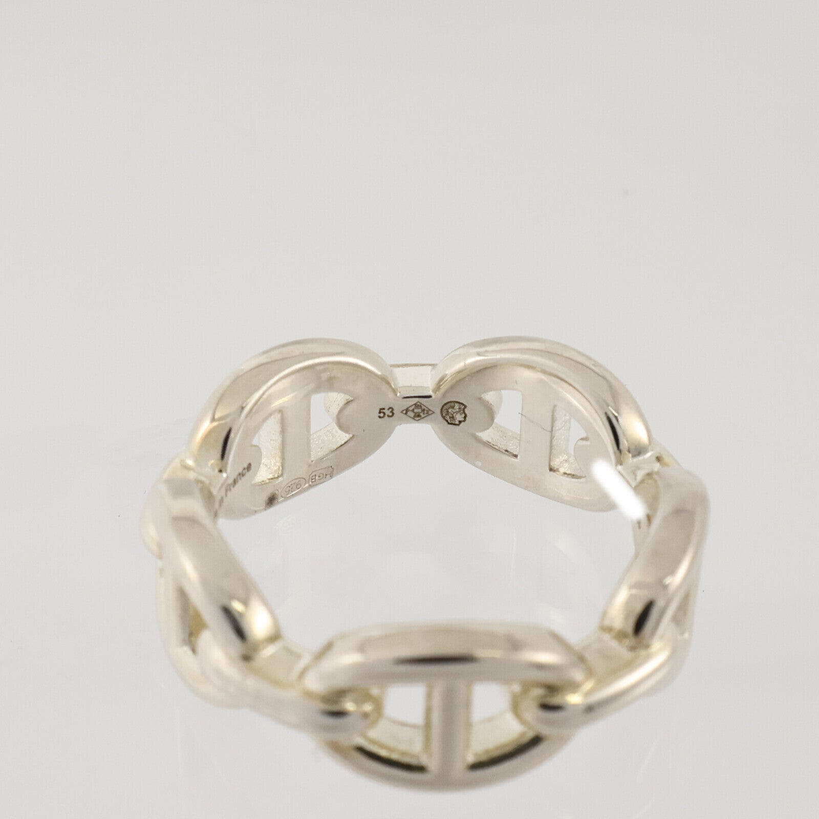 HERMES 925純銀Chaine d'Ancre Enchainee Ring戒指