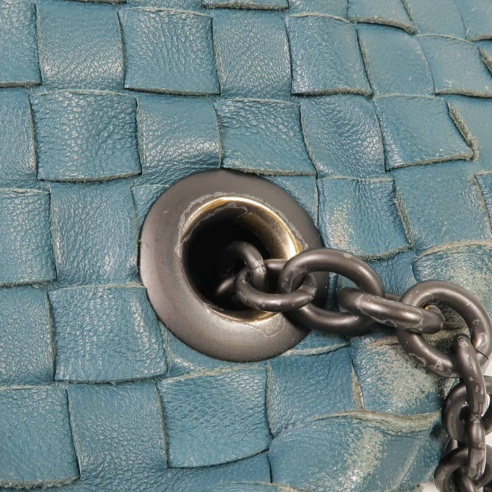 BOTTEGA VENETA 織紋皮革Chain Shoulder鏈帶肩背袋