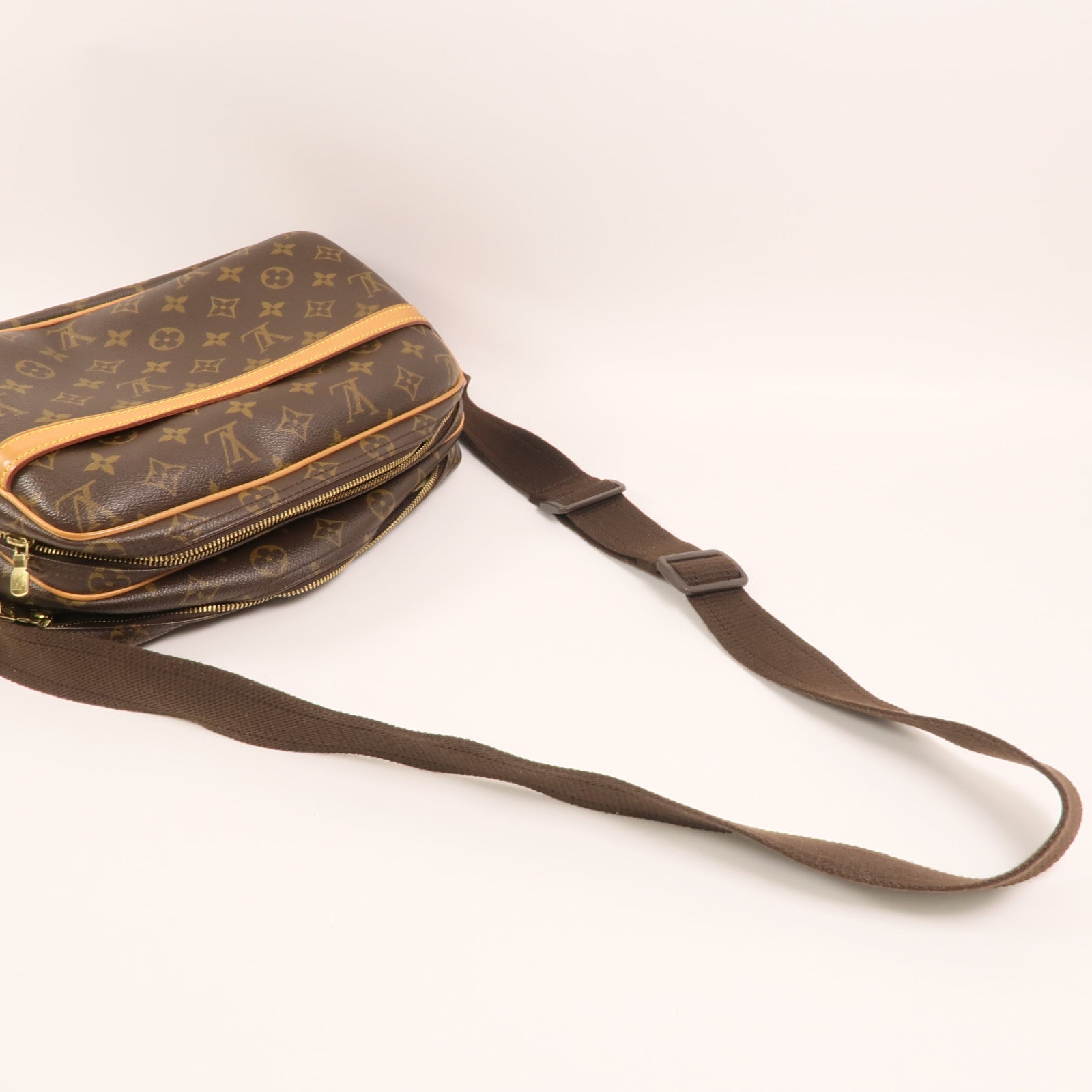 LOUIS VUITTON Monogram Reporter PM金扣肩背袋