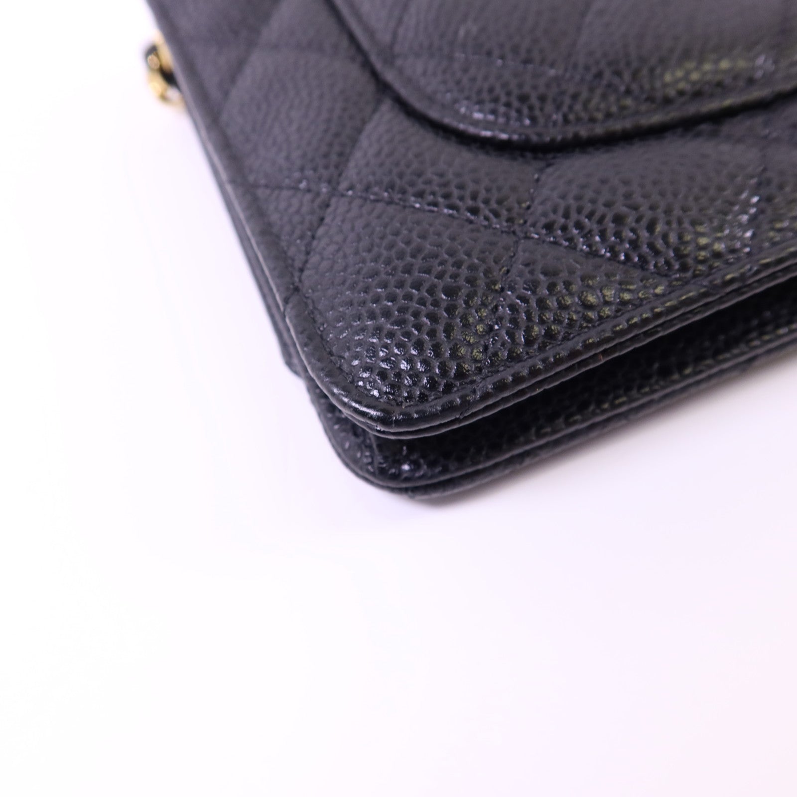 CHANEL 牛皮皮革Wallet On Chain金扣鏈帶肩背袋