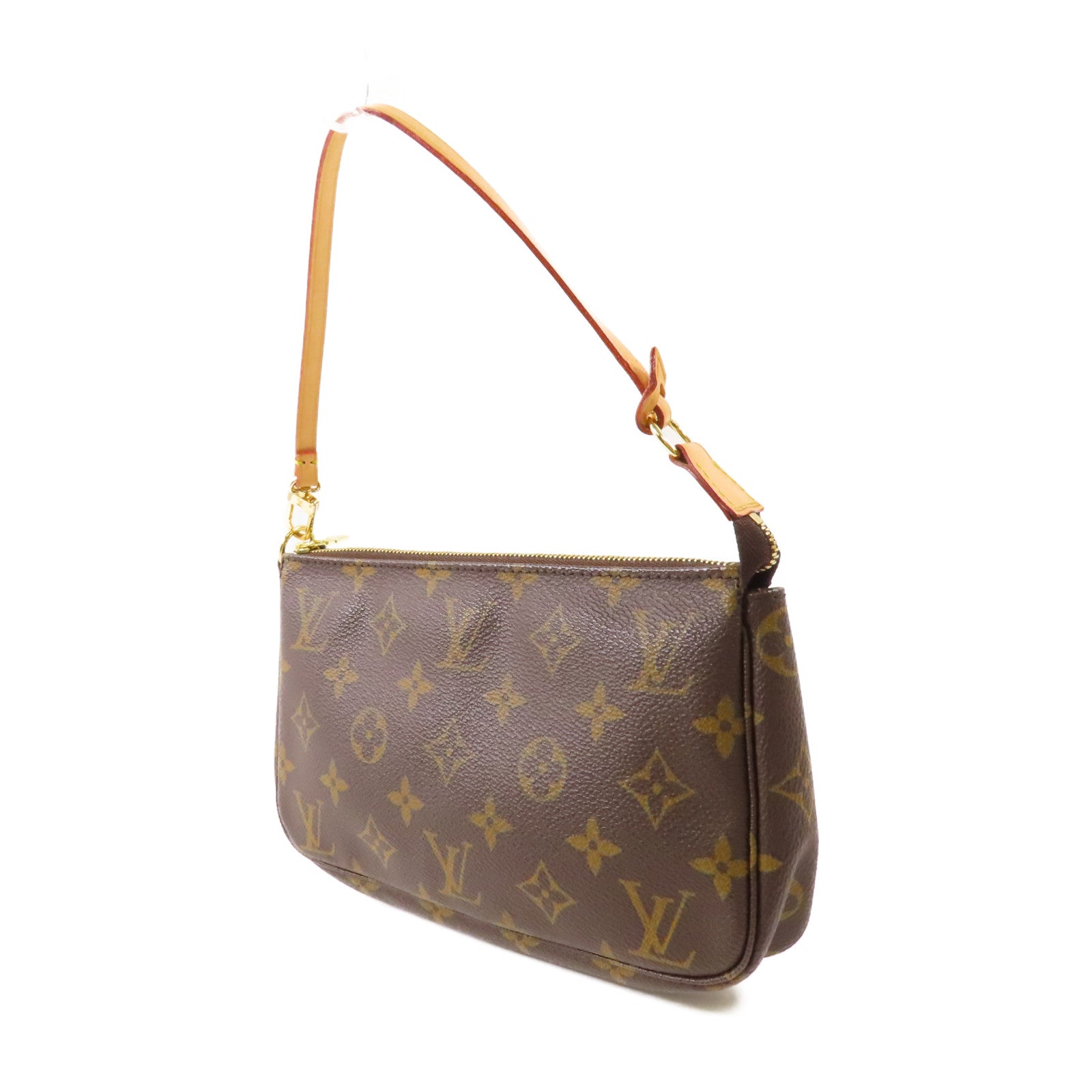 LOUIS VUITTON Monogram Pochette Accessoires金扣手挽袋