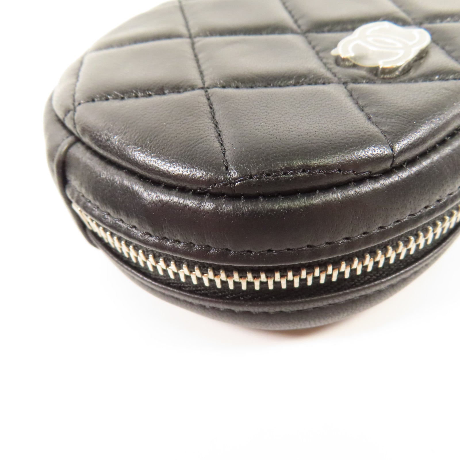CHANEL 羊皮皮革Coin Case銀扣零錢包