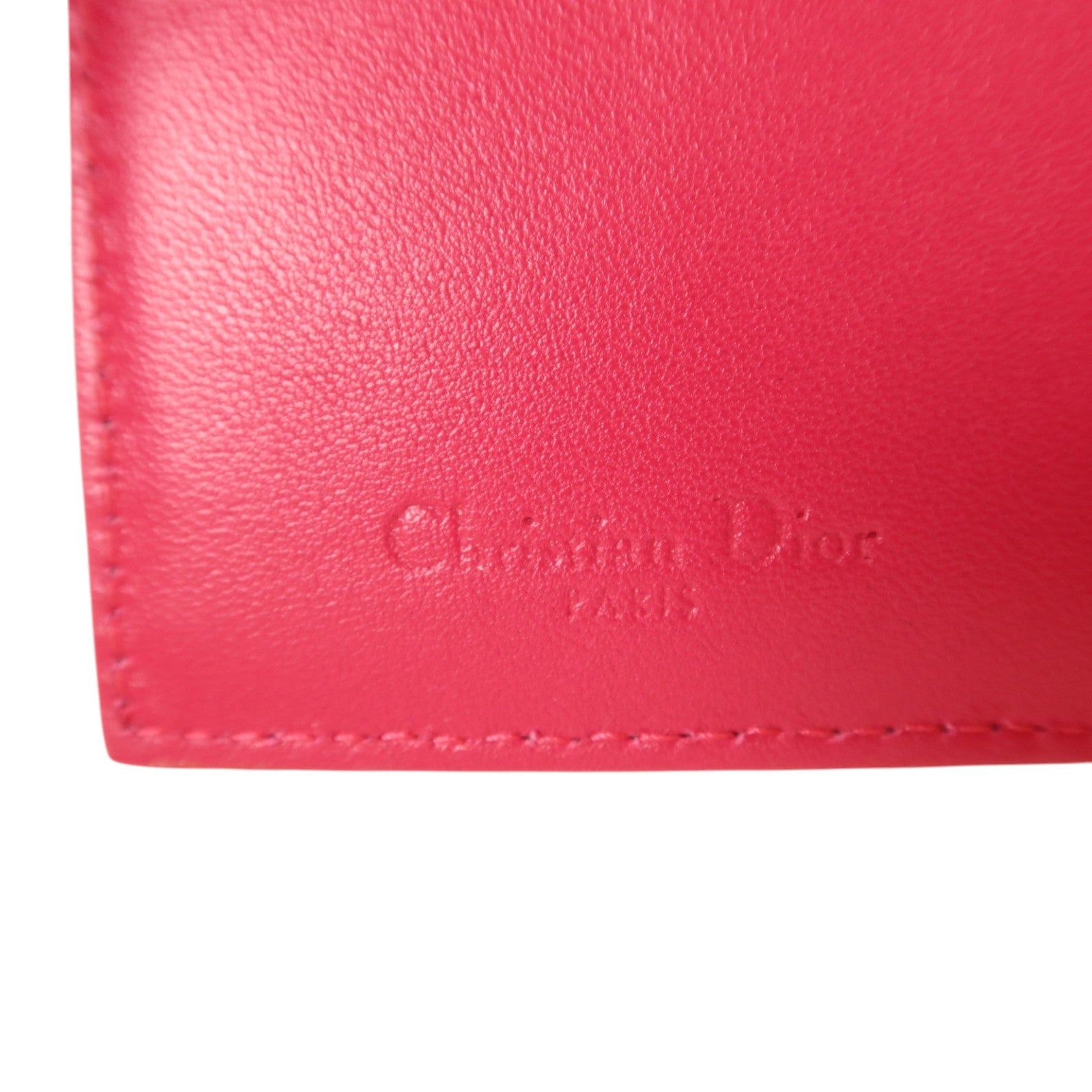 Dior 羊皮皮革Lady Dior Wallet金扣錢包
