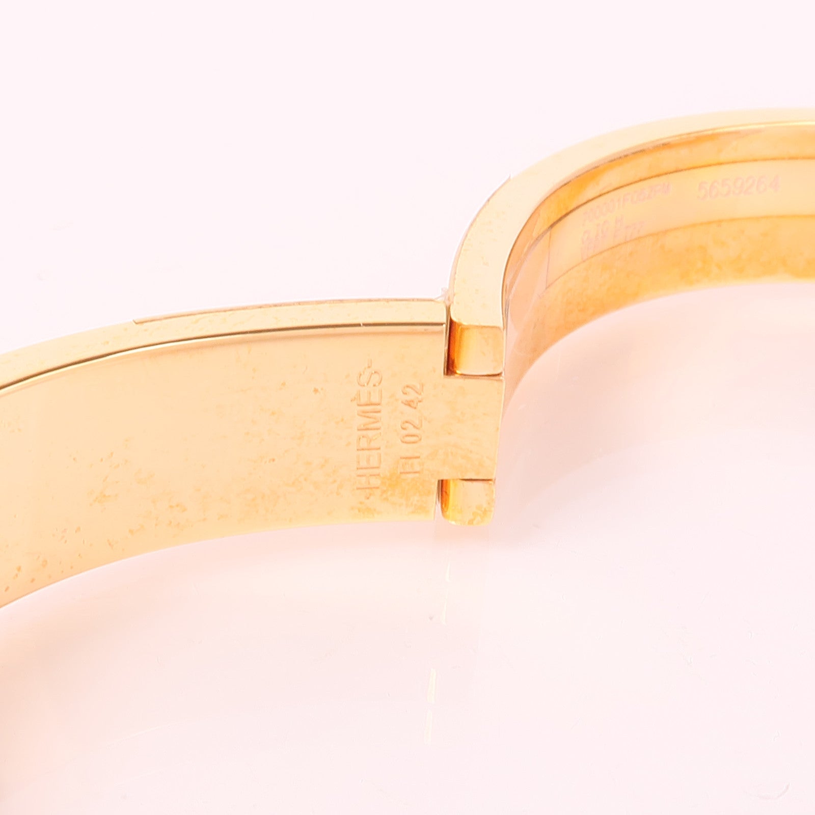 HERMES 琺瑯/金屬Clic H Bracelet手鐲Vert Criquet