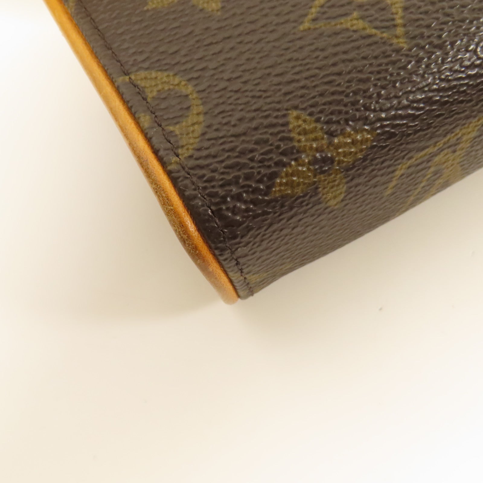 LOUIS VUITTON Monogram Pochette Florentine金扣腰包棕色