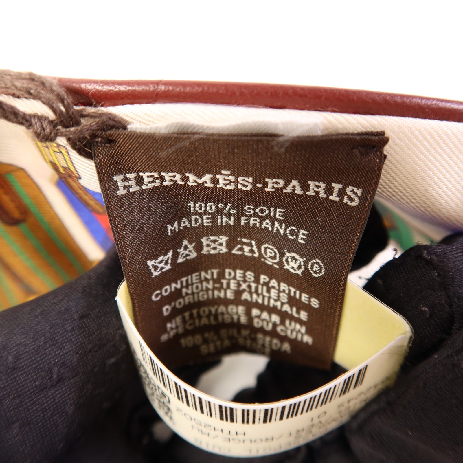 HERMES 絲質/皮革Twilly絲巾