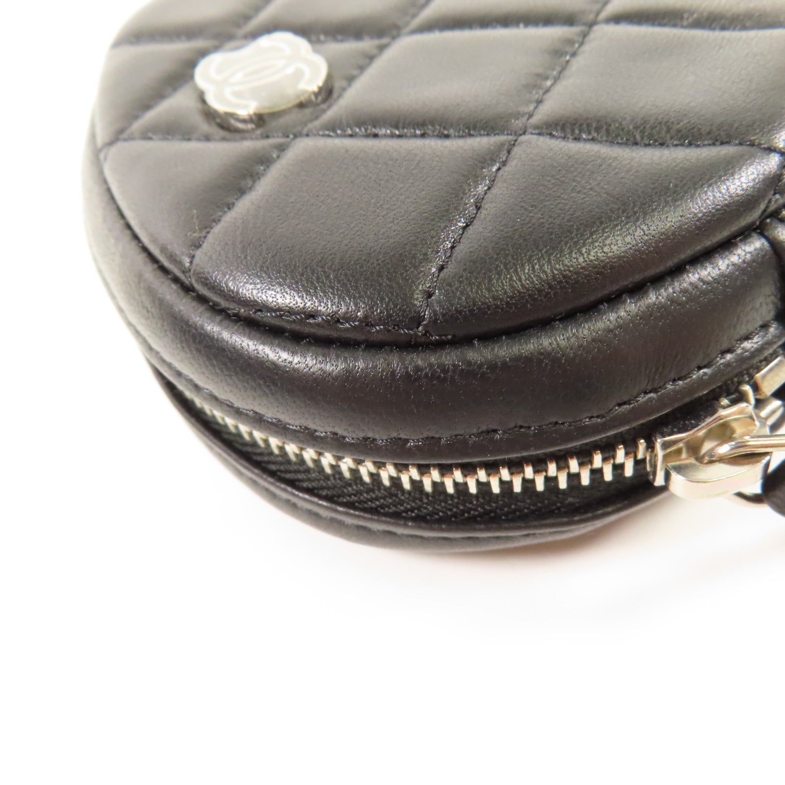 CHANEL 羊皮皮革Coin Case銀扣零錢包
