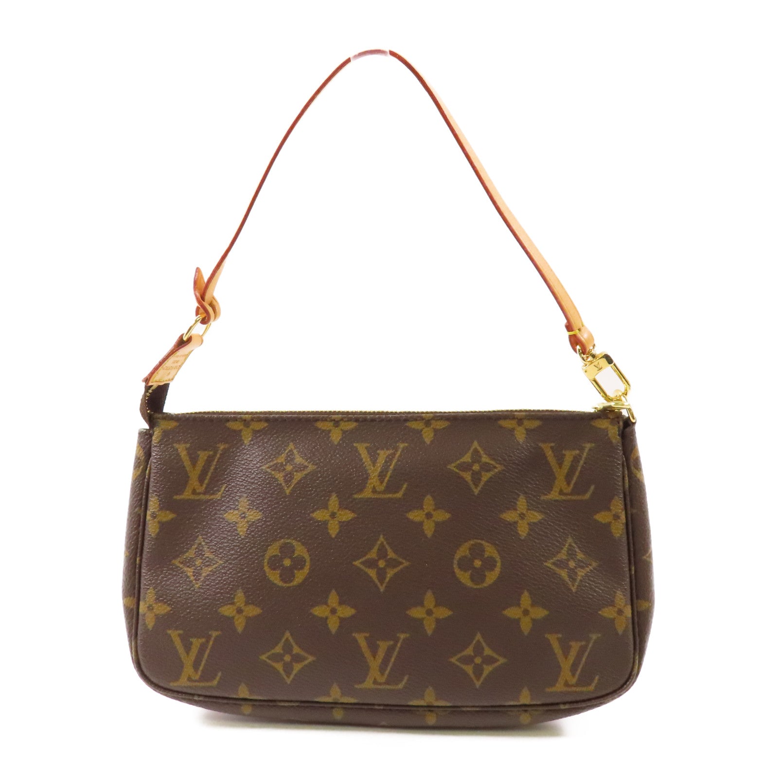 LOUIS VUITTON Monogram Pochette Accessoires金扣手挽袋