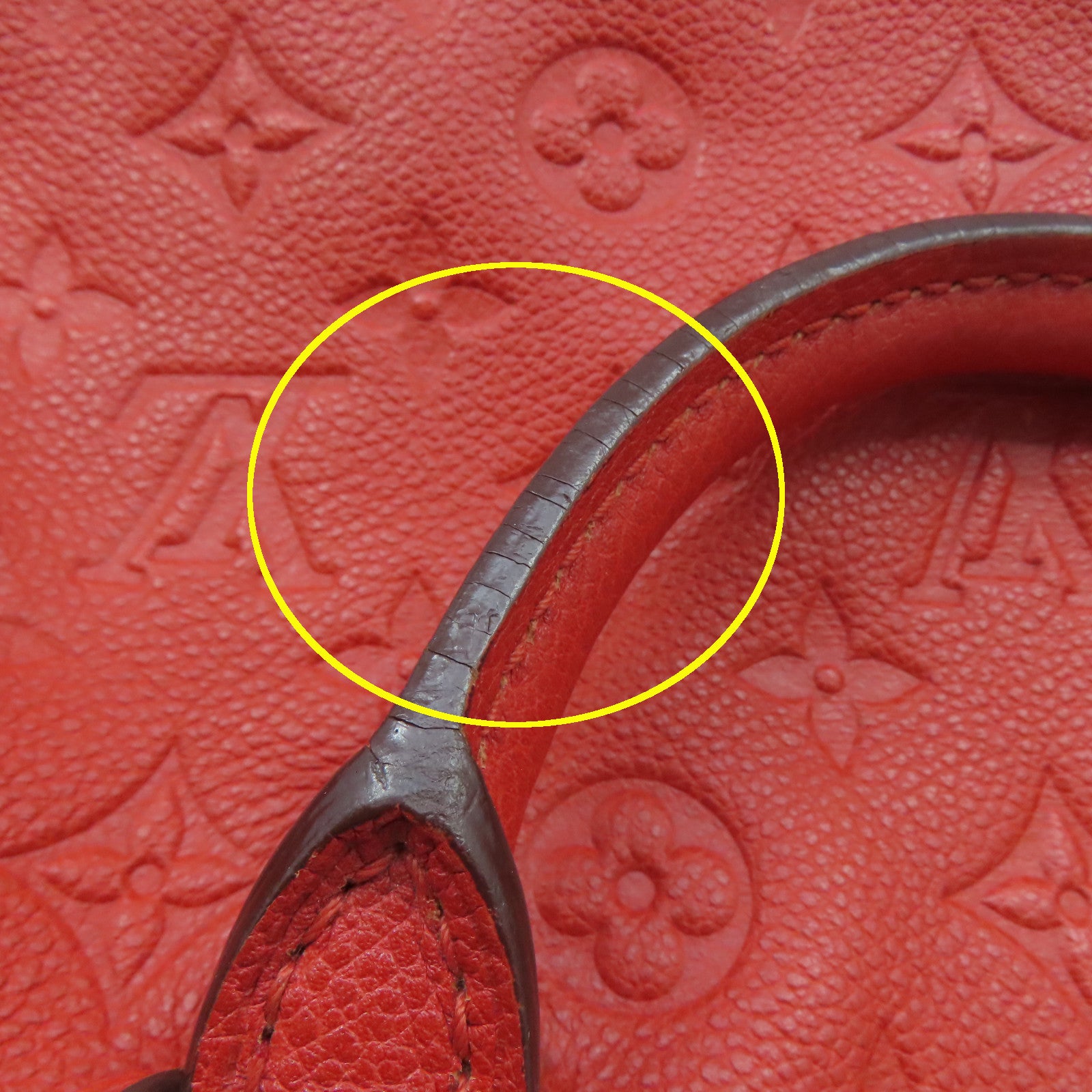 LOUIS VUITTON 【激減優惠】Monogram Empreinte Speedy 25 Bandouliere金扣手挽肩背兩用袋橙色