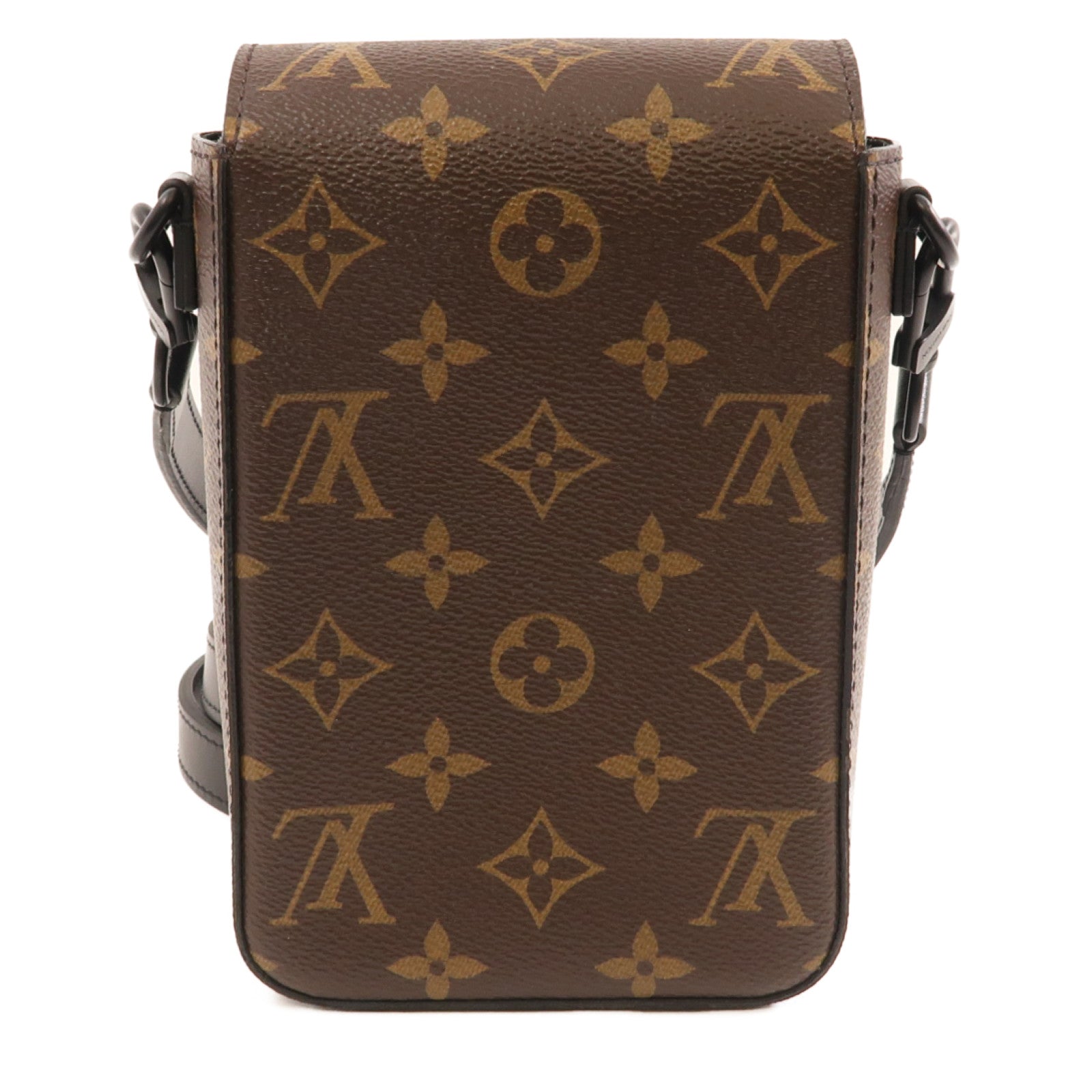 LOUIS VUITTON Monogram S-Lock Vertical肩背袋啡色/黑色