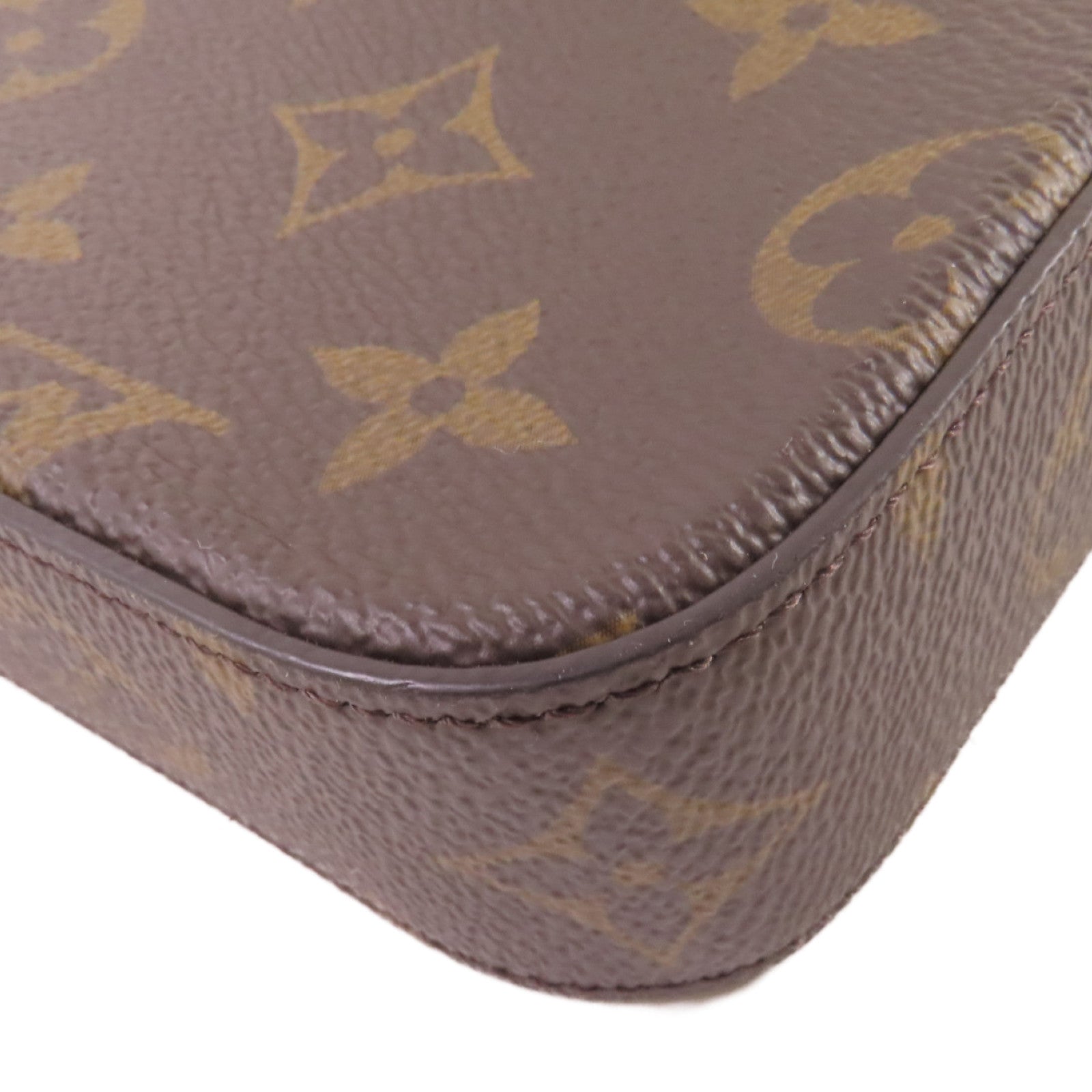 LOUIS VUITTON Monogram Pochette Felicie Pouch Shoulder Bag金扣肩背袋啡色