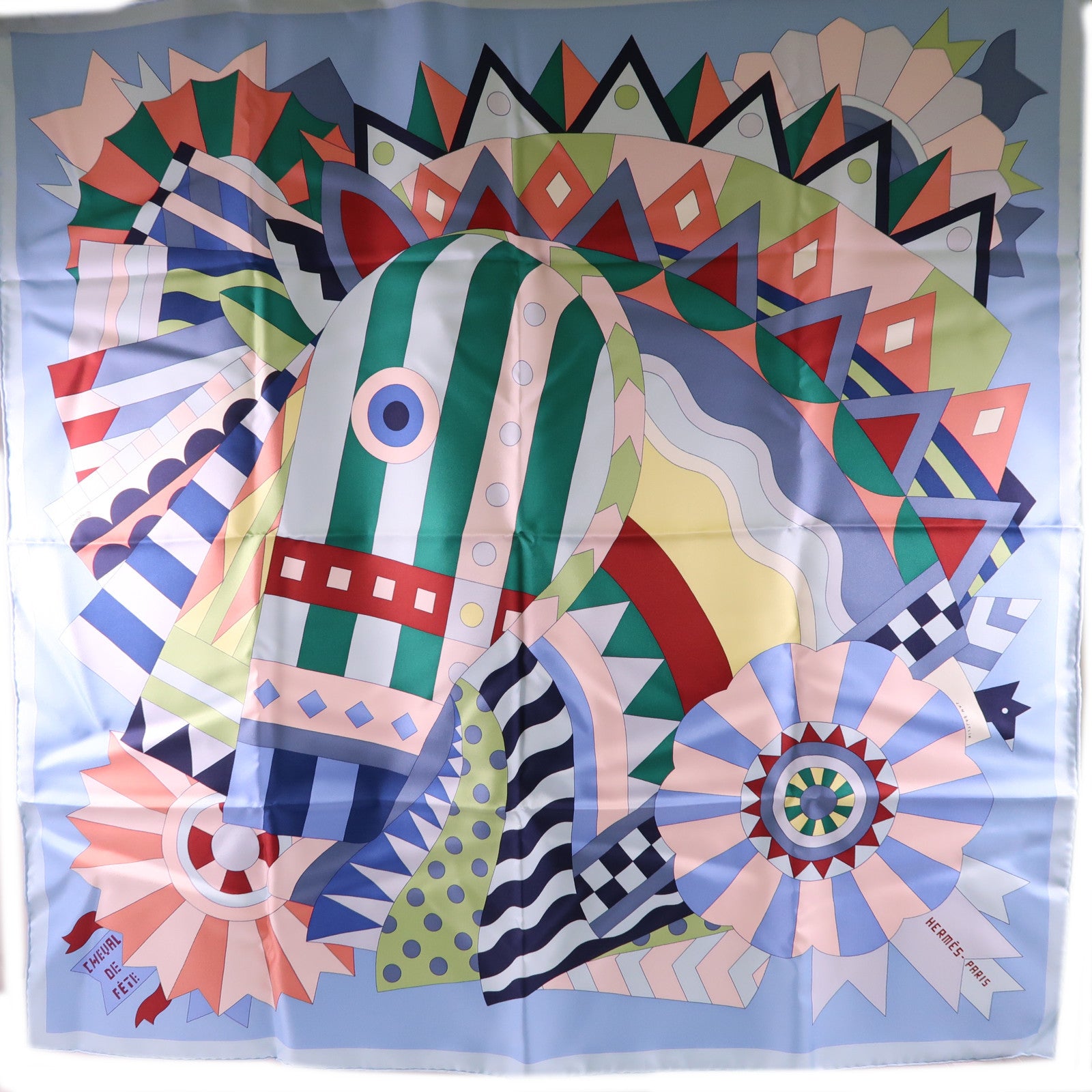 HERMES 絲質Scarf 90X90絲巾