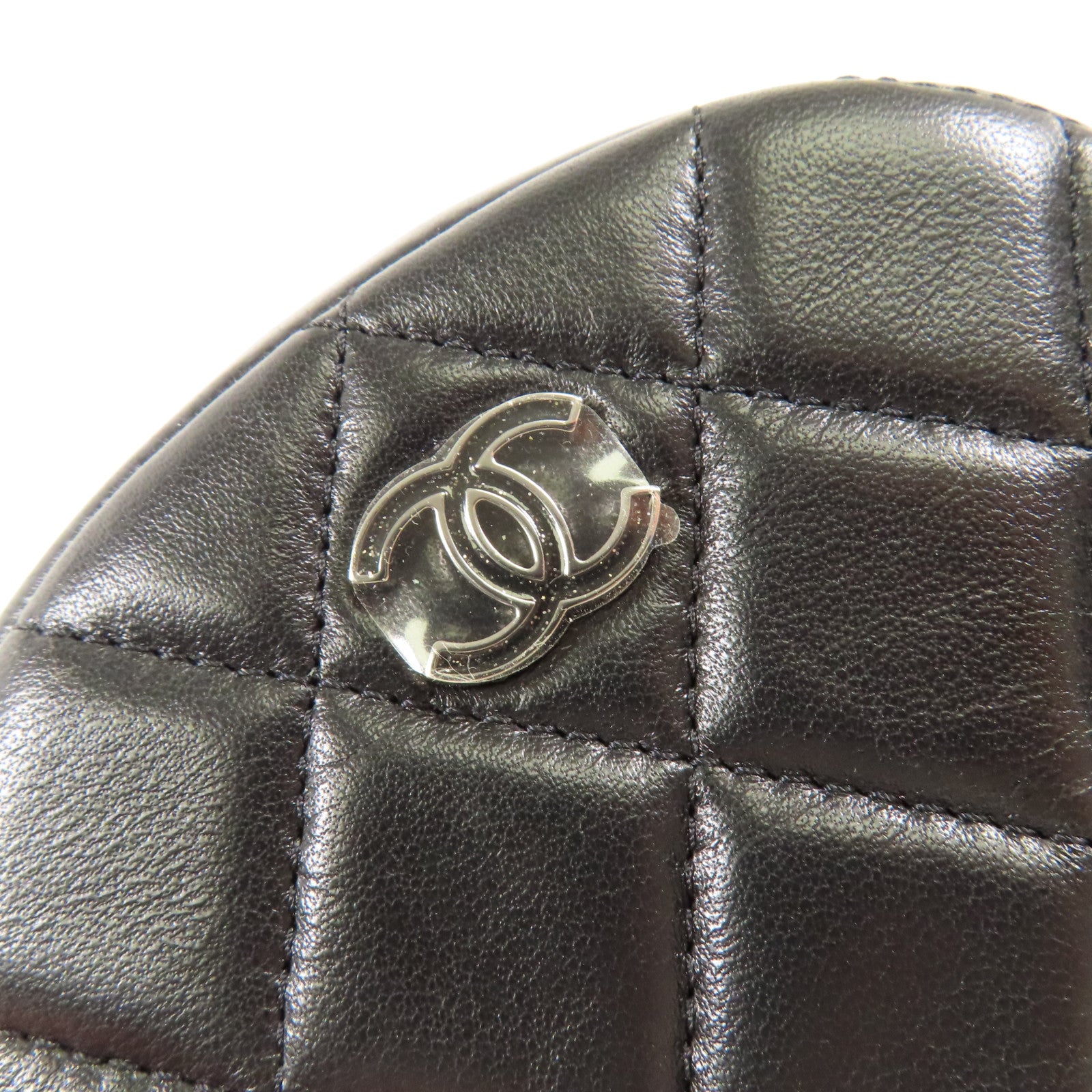 CHANEL 羊皮皮革Coin Case銀扣零錢包
