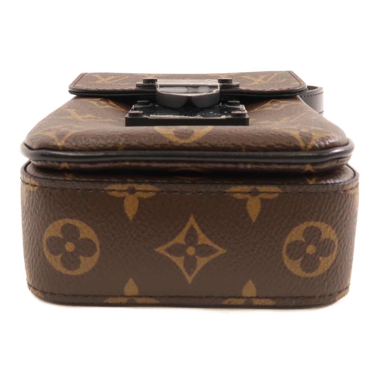 LOUIS VUITTON Monogram S-Lock Vertical肩背袋啡色/黑色