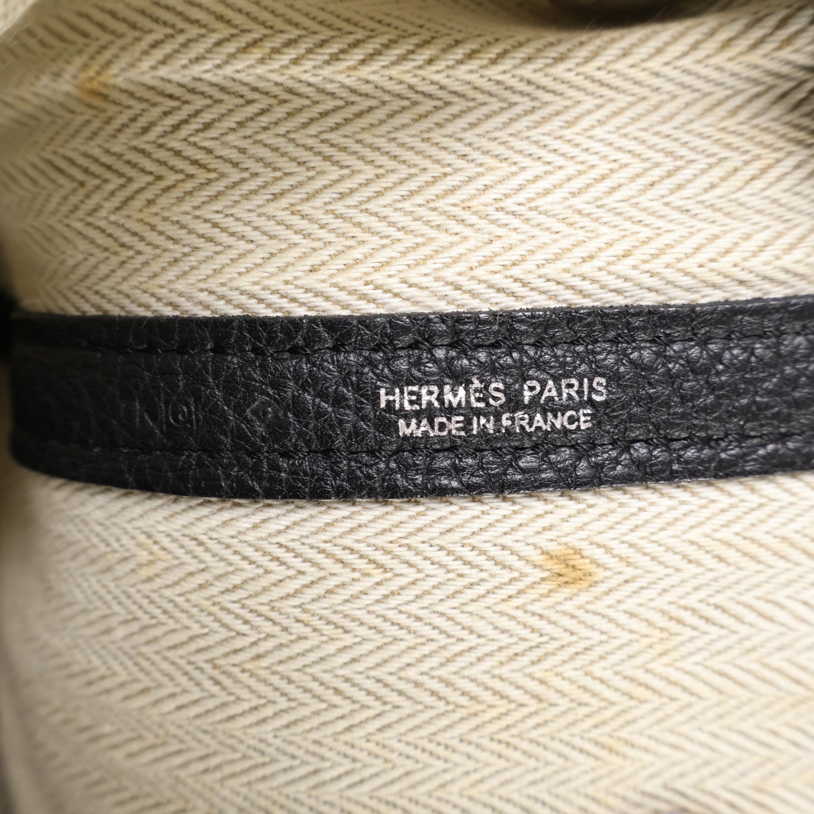 HERMES Negonda皮革GardenParty PM銀扣手挽袋Noir