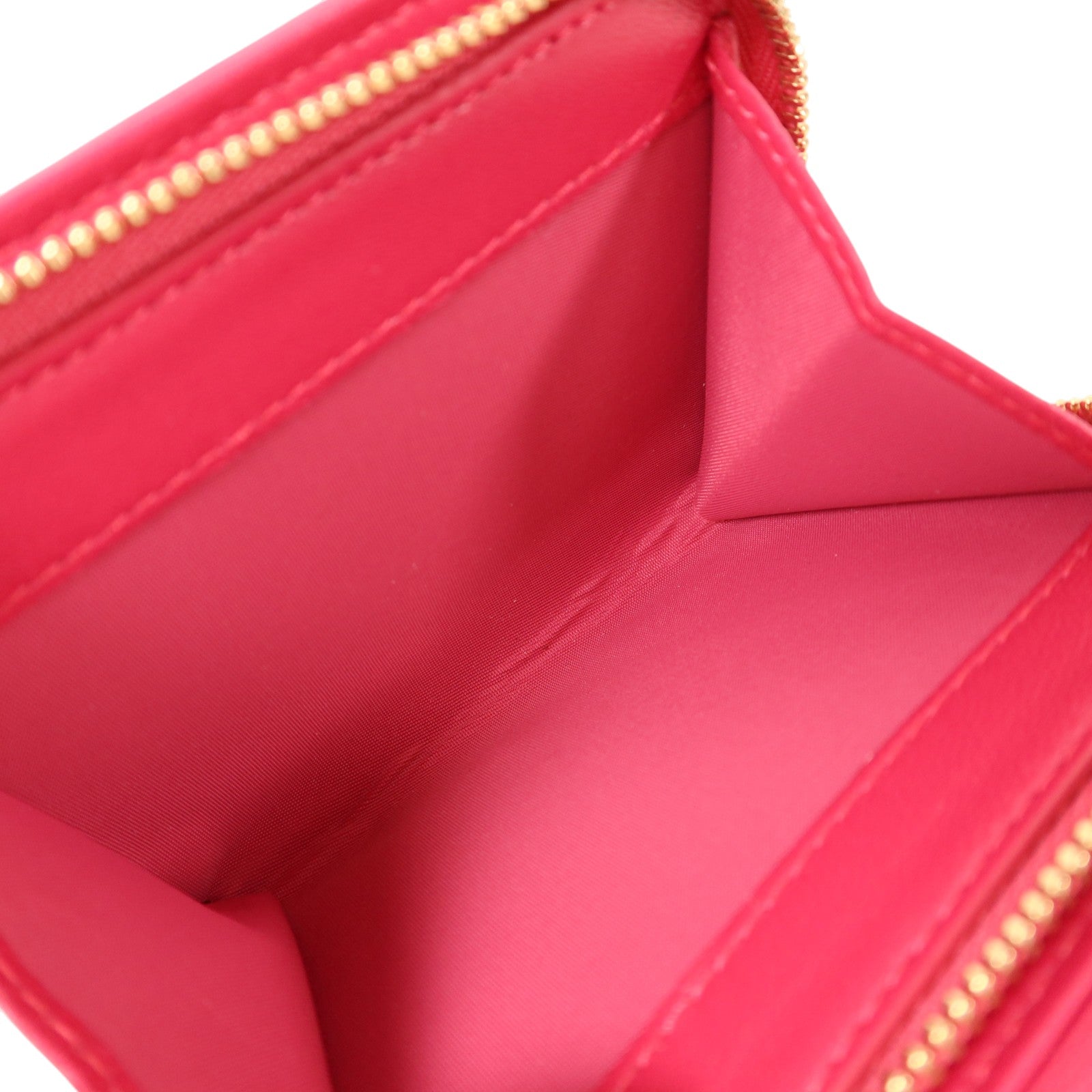 Dior 羊皮皮革Lady Dior Wallet金扣錢包