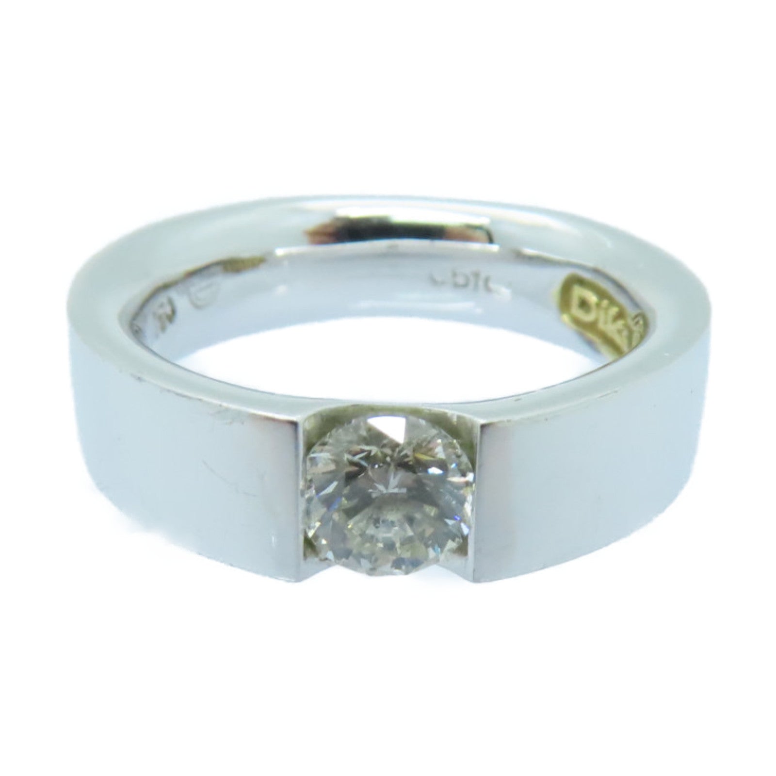 JEWELRY 18K White Gold Diamond Ring 0.51ct Diamond Ring US#5
