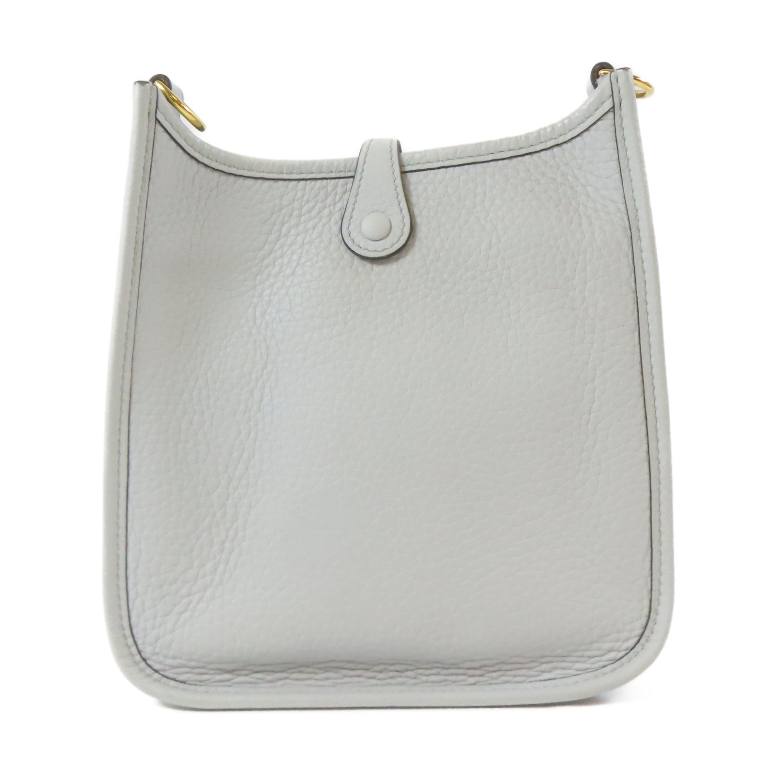 HERMES Clemence皮革Evelyne TPM金扣肩背袋Bleu Azur/藍色