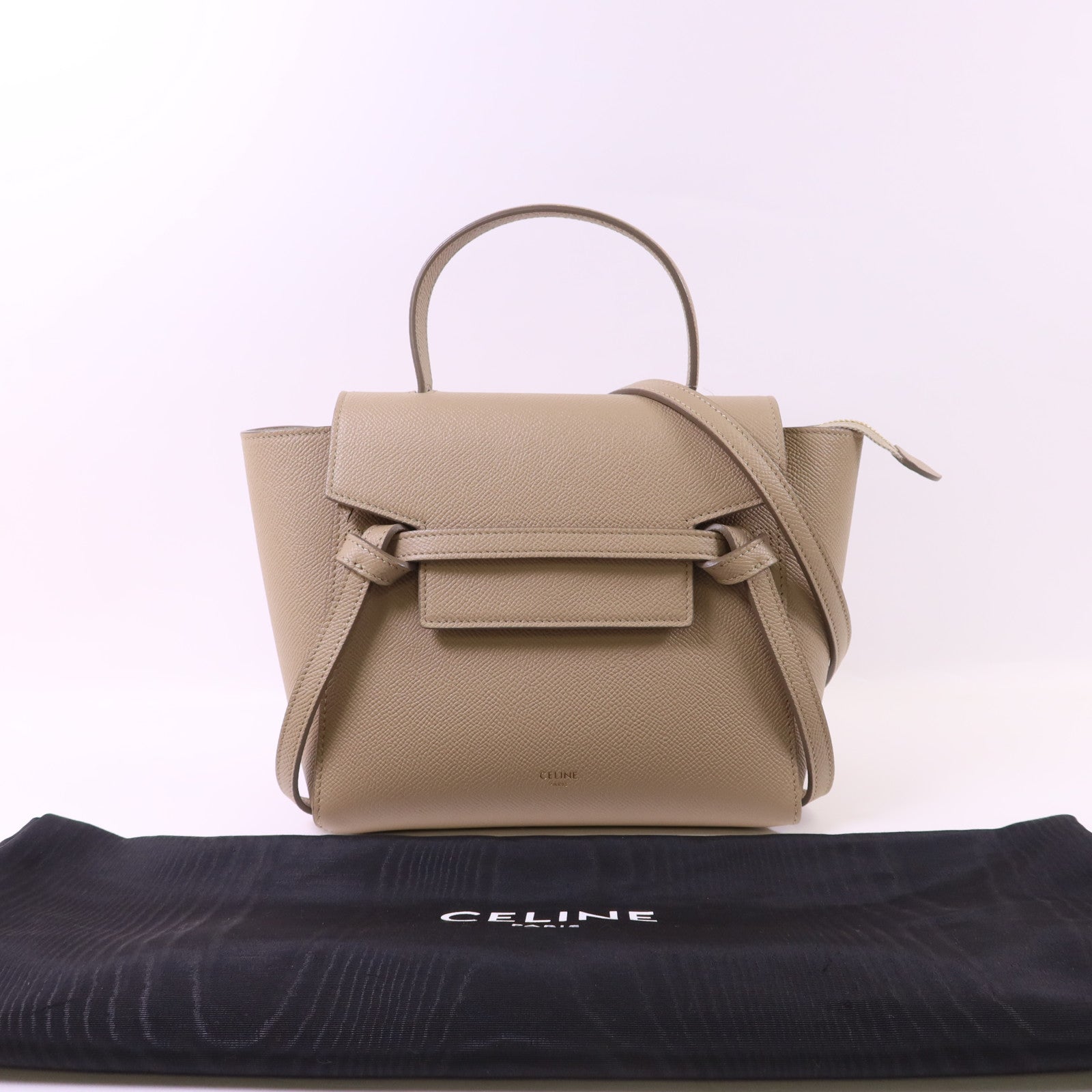 CELINE 牛皮皮革Belt Bag Nano金扣肩背袋