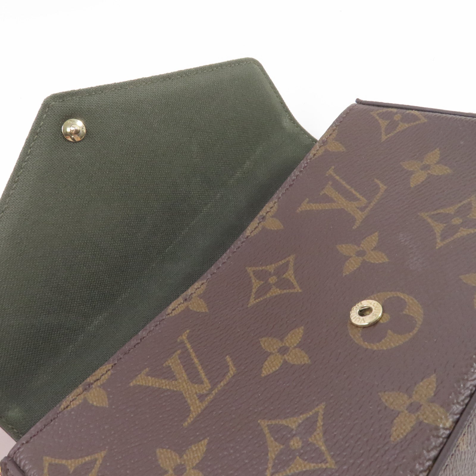LOUIS VUITTON Monogram Pochette Felicie Pouch Shoulder Bag金扣肩背袋啡色