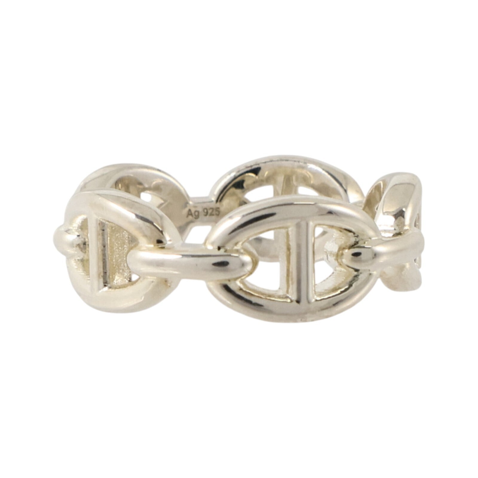 HERMES 925純銀Chaine d'Ancre Enchainee Ring戒指