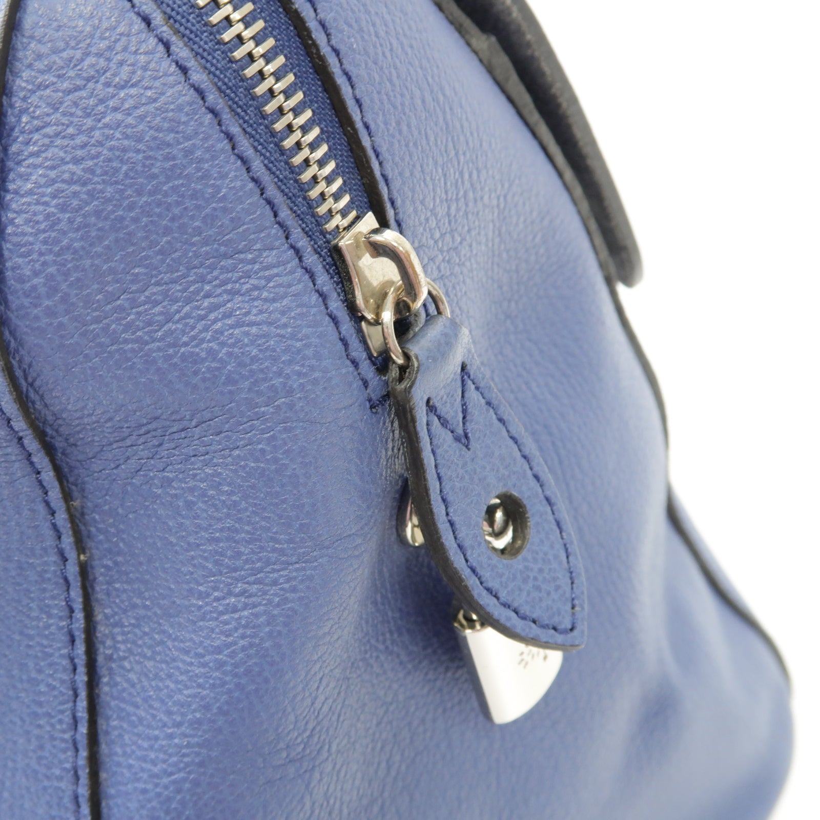 MULBERRY 牛皮皮革Handbag金扣手挽袋藍色