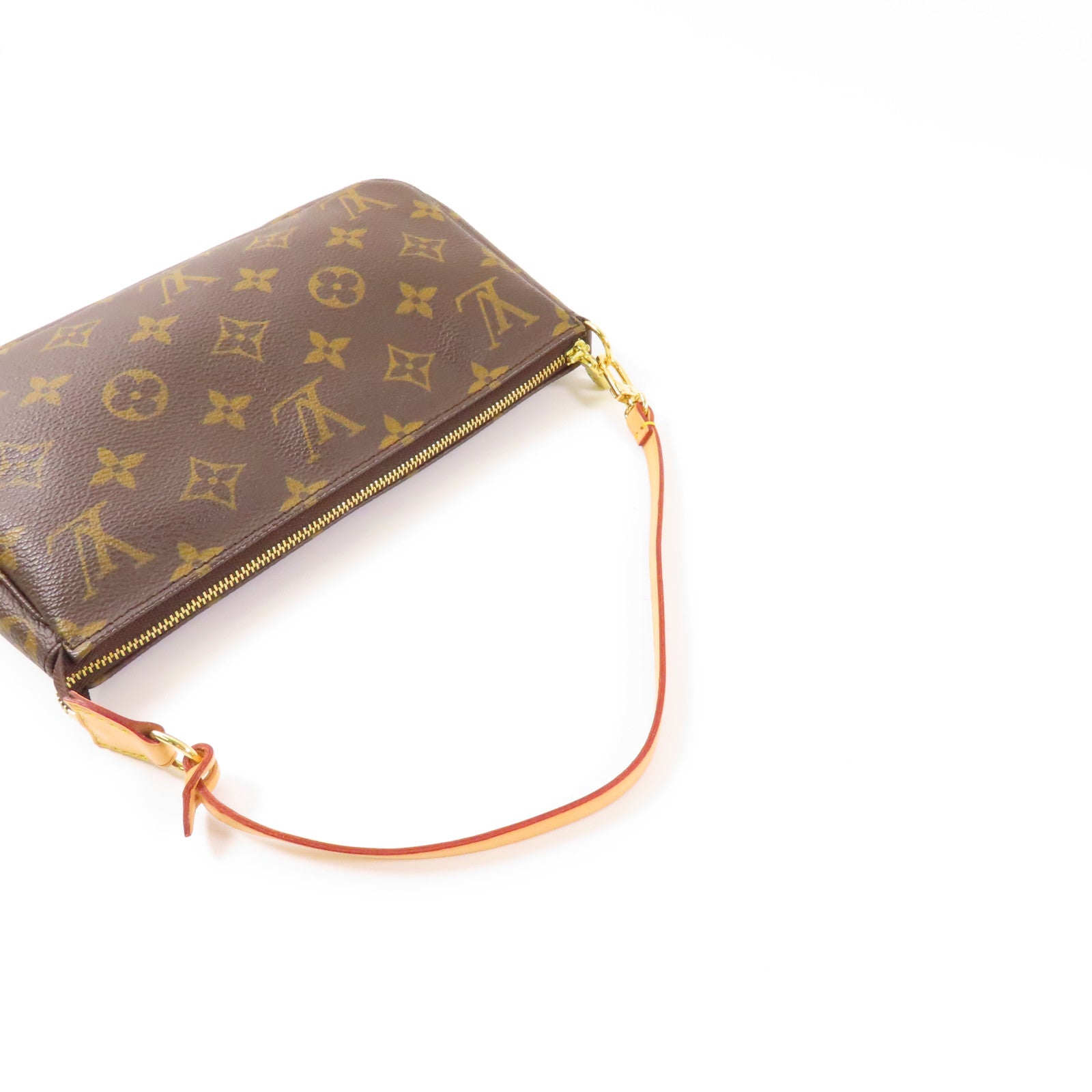 LOUIS VUITTON Monogram Pochette Accessoires金扣手挽袋