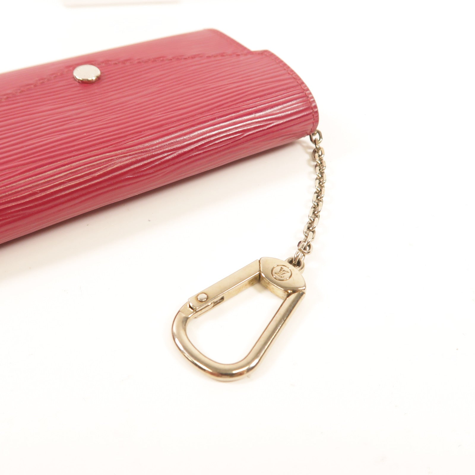 LOUIS VUITTON Epi Key Pouch銀扣鎖匙包