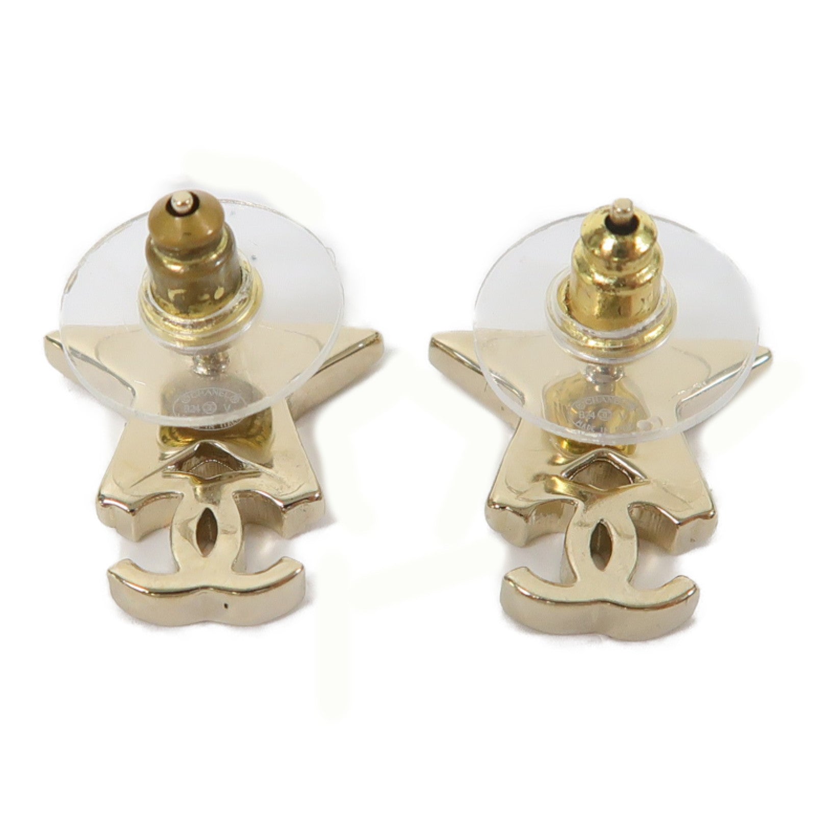 CHANEL 金屬Earrings耳環金色