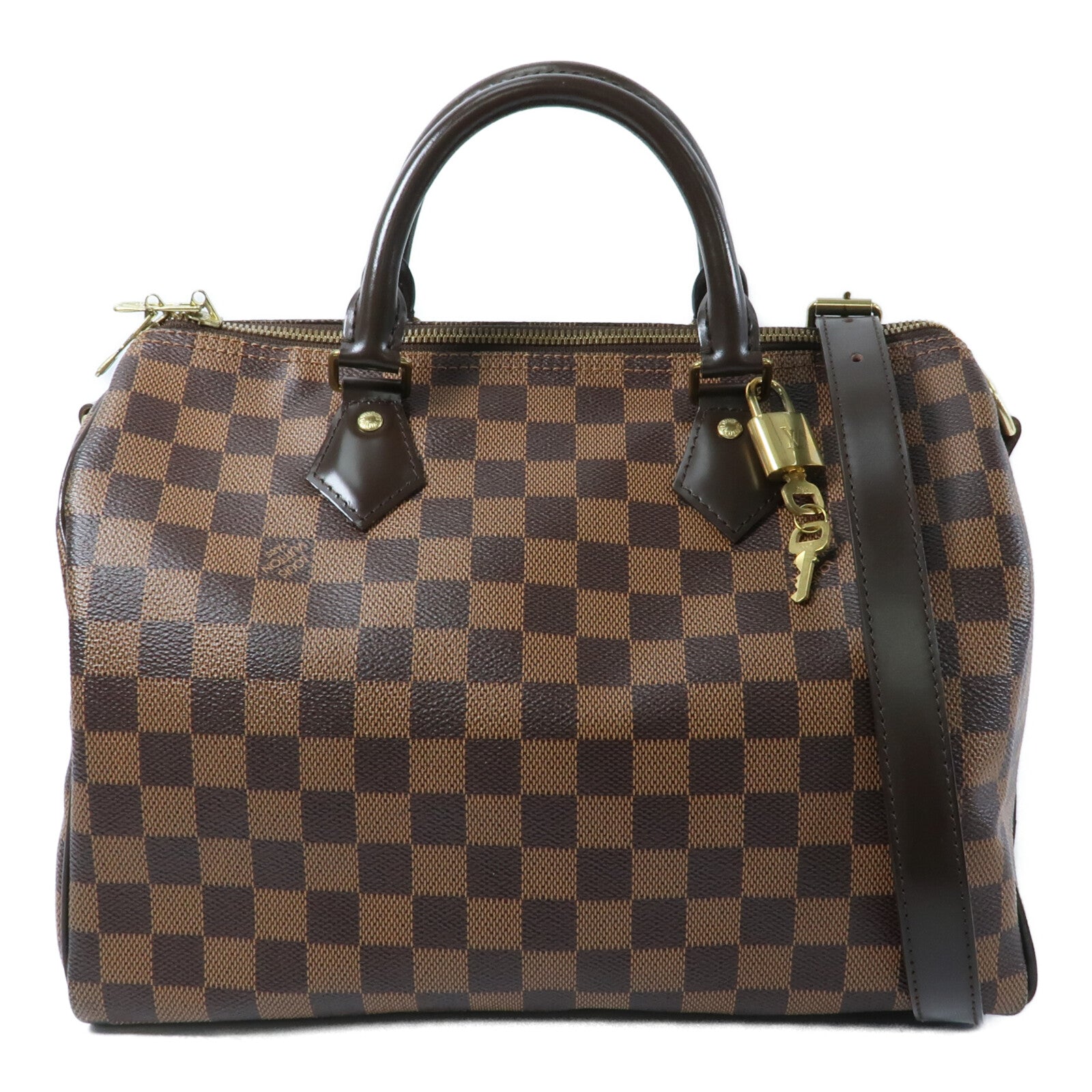 LOUIS VUITTON Damier Speedy Bandouliere 手挽肩背兩用袋