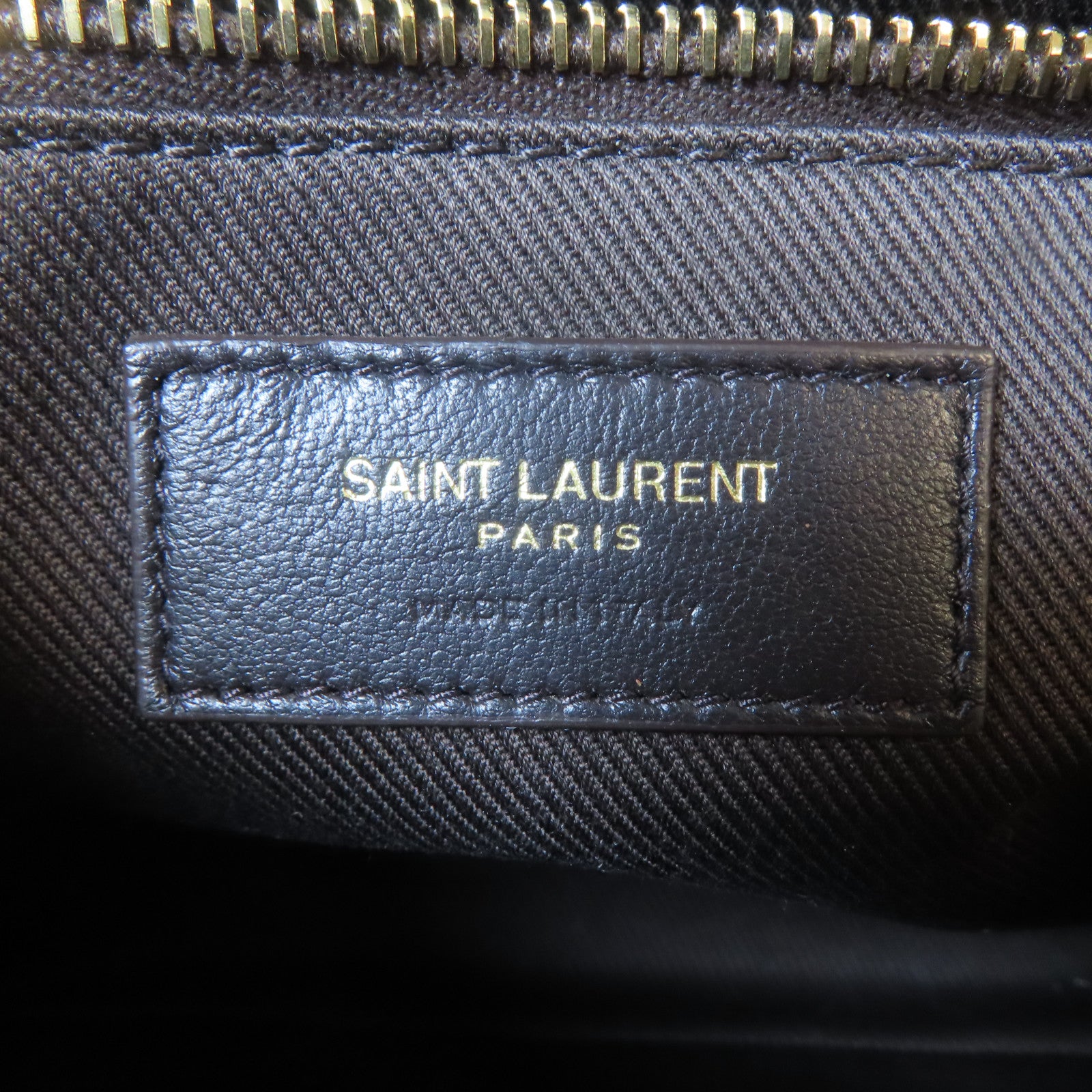SAINT LAURENT 塗層帆布Camera Bag金扣肩背袋啡色