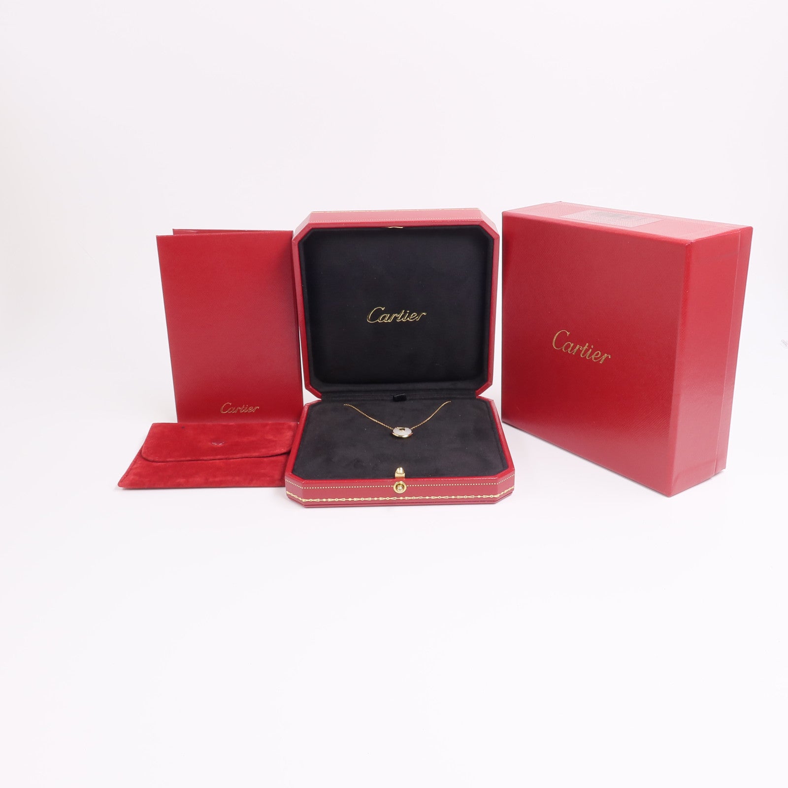 CARTIER 18K黃金Amulette de Cartier Necklace珍珠母貝項鍊