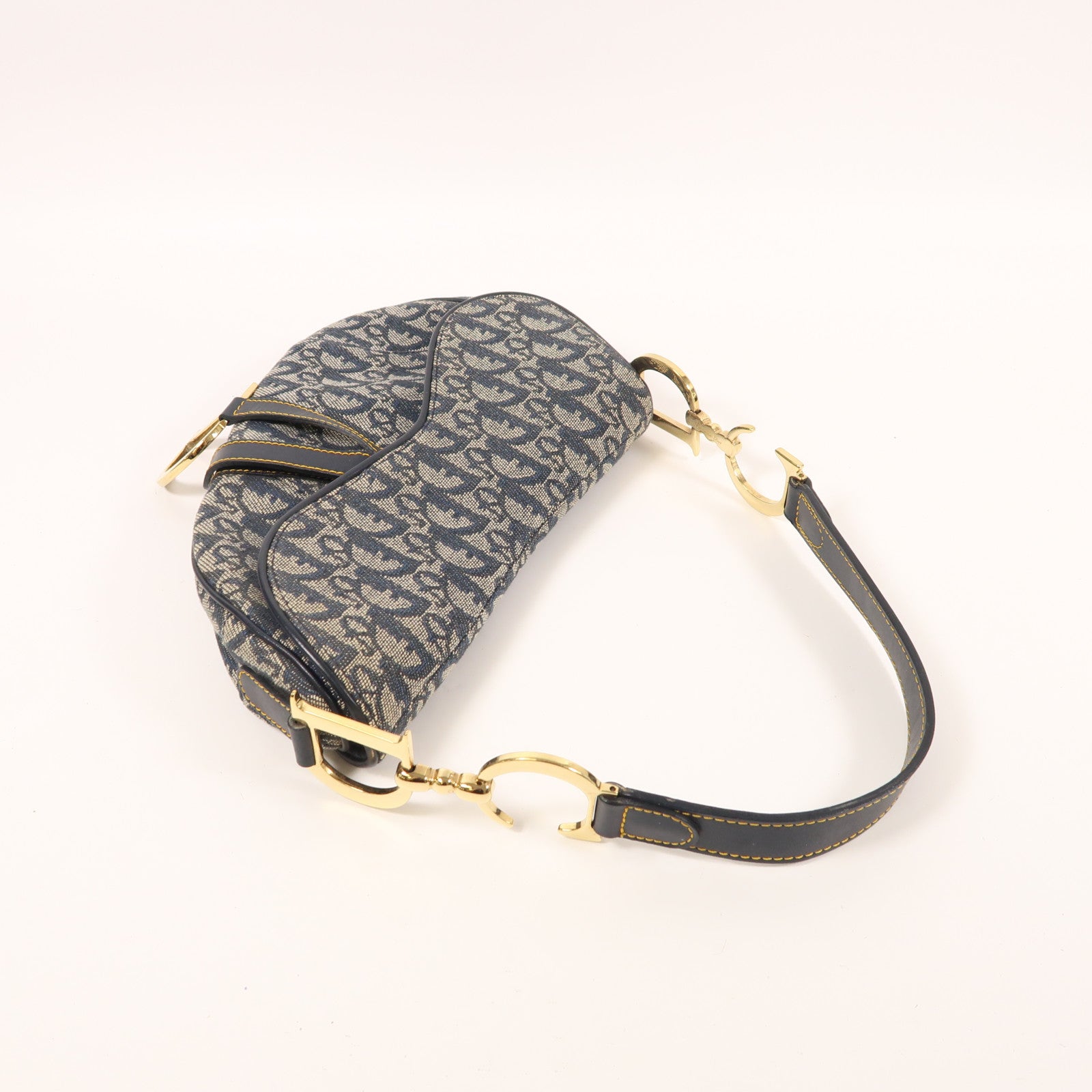 Dior 帆布Vintage Saddle金扣肩背袋