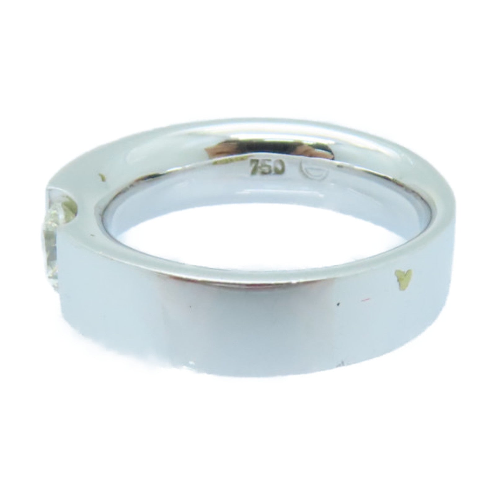JEWELRY 18K White Gold Diamond Ring 0.51ct Diamond Ring US#5