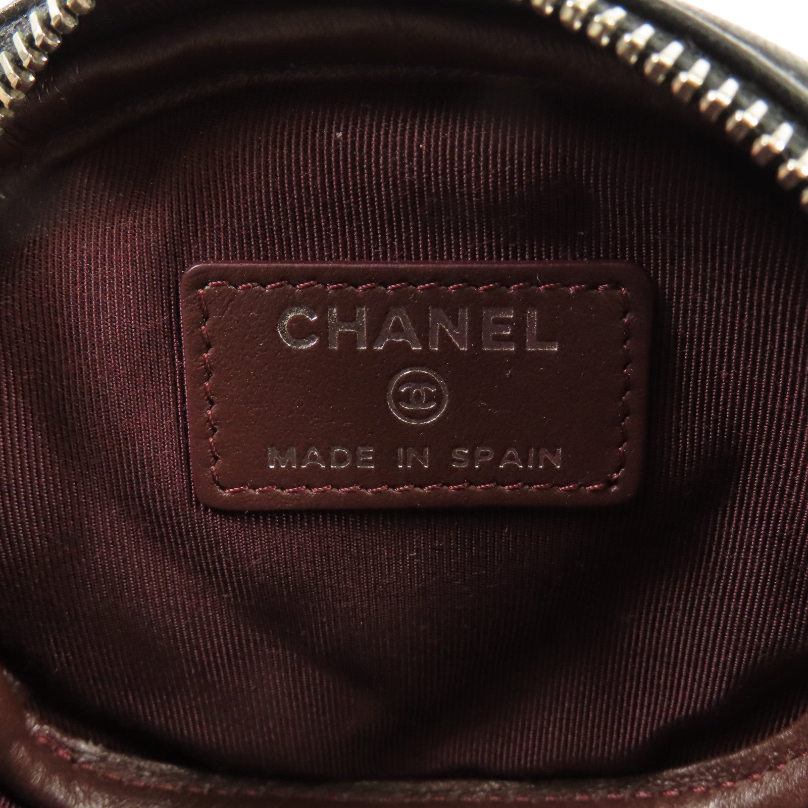 CHANEL 羊皮皮革Coin Case銀扣零錢包